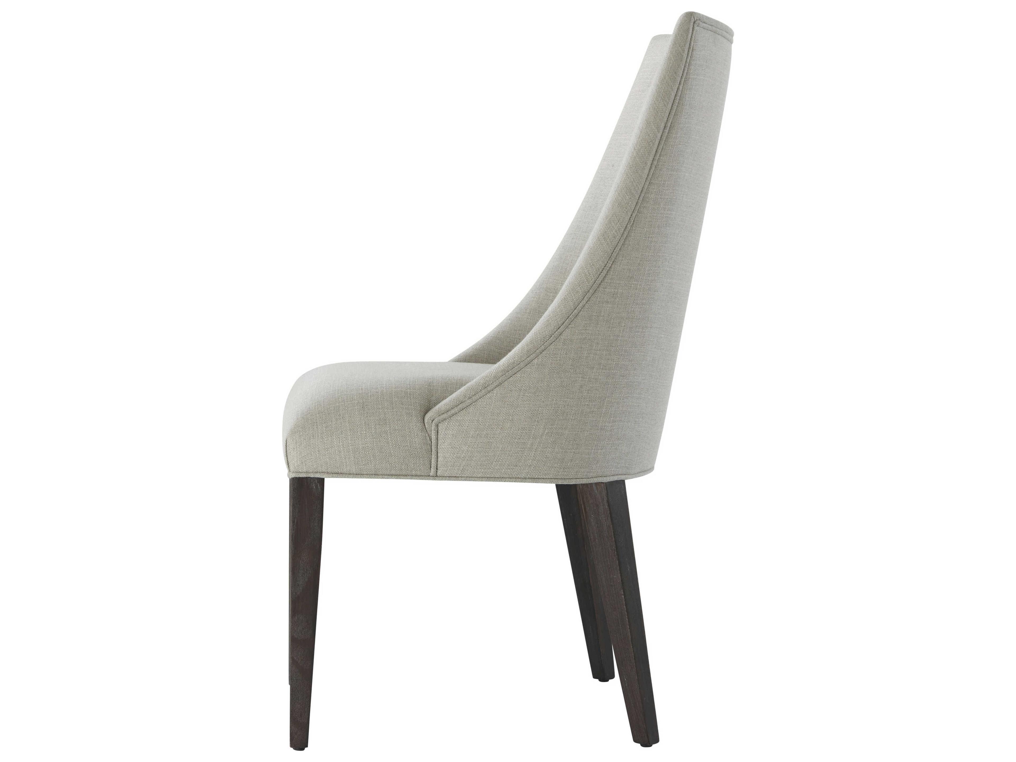 Theodore Alexander Ta Studio Beech Wood Black Upholstered Adele Side Dining Chair