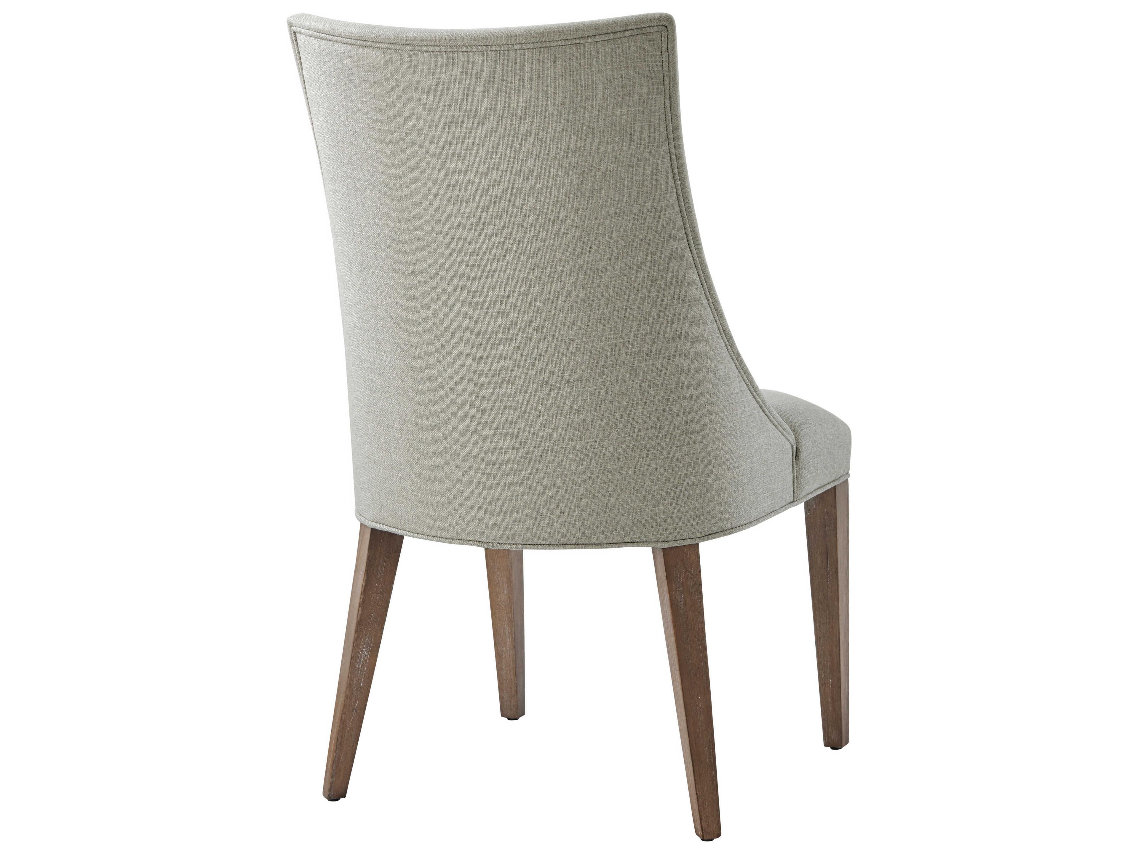 Theodore Alexander Ta Studio Beech Wood Beige Upholstered Adele Side Dining Chair