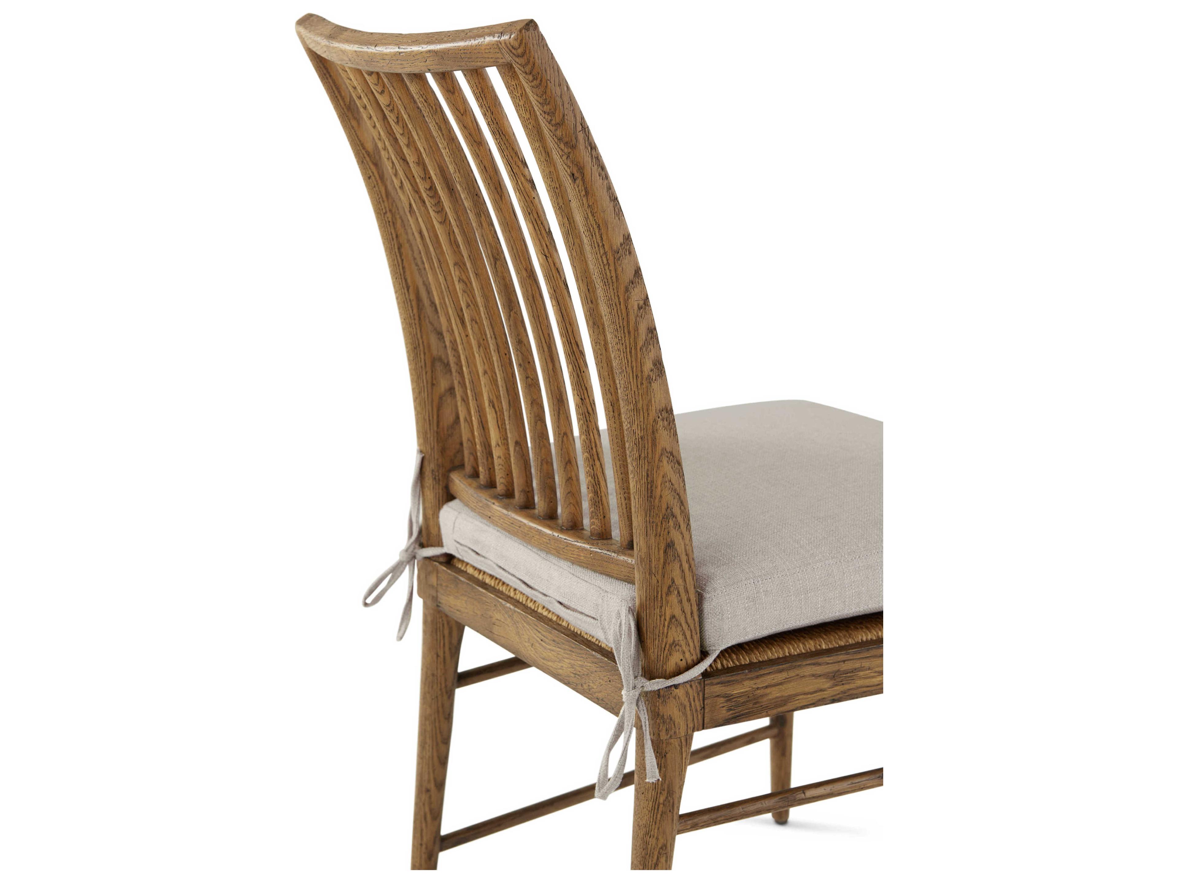 Theodore Alexander Nova Solid Wood Beige Upholstered Side Dining Chair
