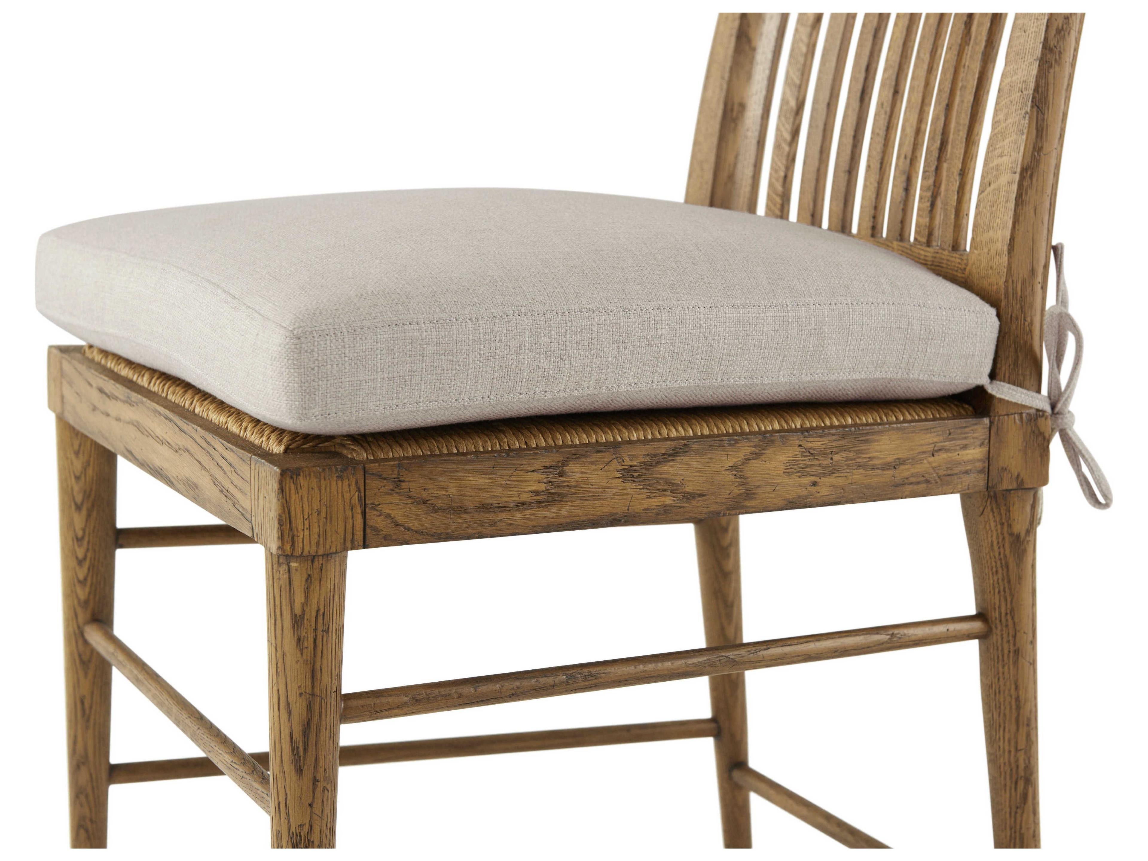 Theodore Alexander Nova Solid Wood Beige Upholstered Side Dining Chair