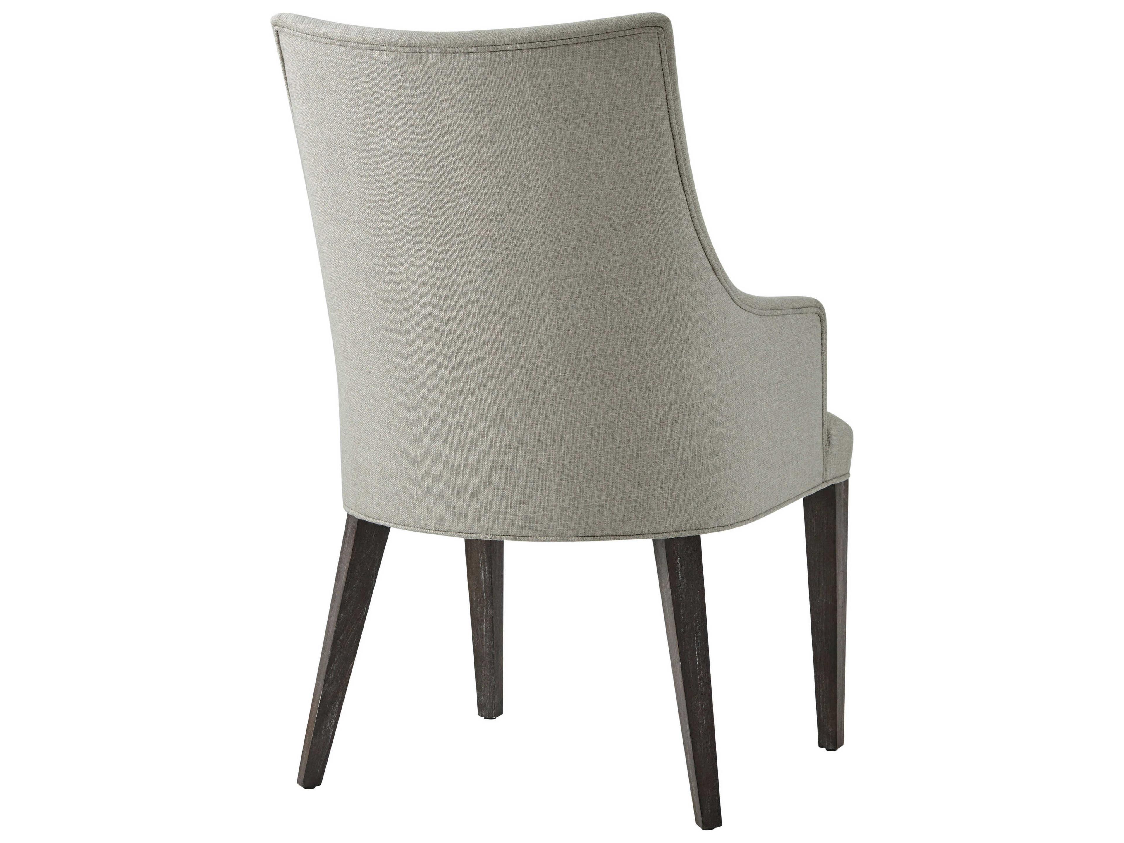 Theodore Alexander Ta Studio Beech Wood Black Upholstered Adele Arm Dining Chair