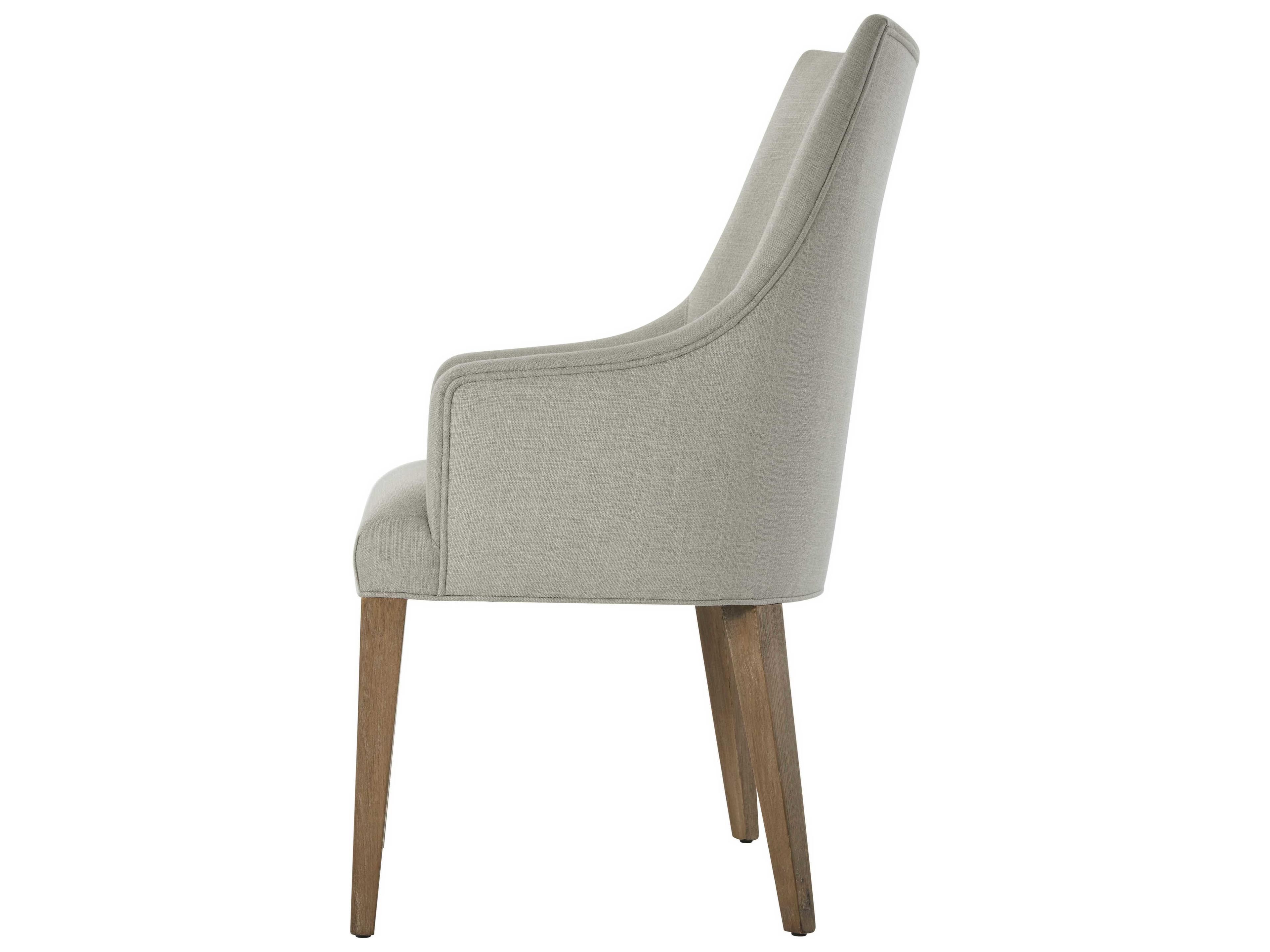 Theodore Alexander Ta Studio Beech Wood Beige Upholstered Adele Arm Dining Chair