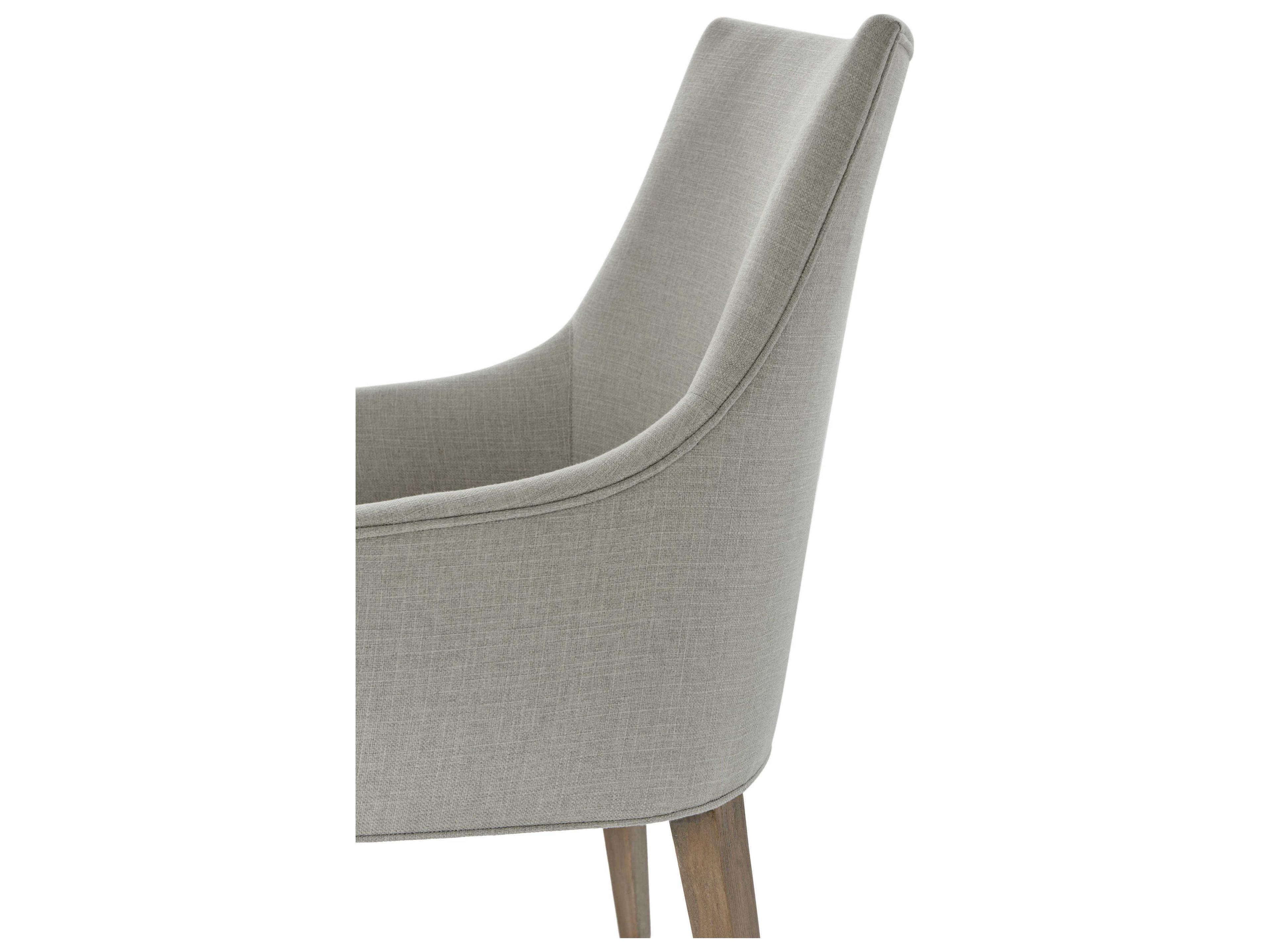 Theodore Alexander Ta Studio Beech Wood Beige Upholstered Adele Arm Dining Chair