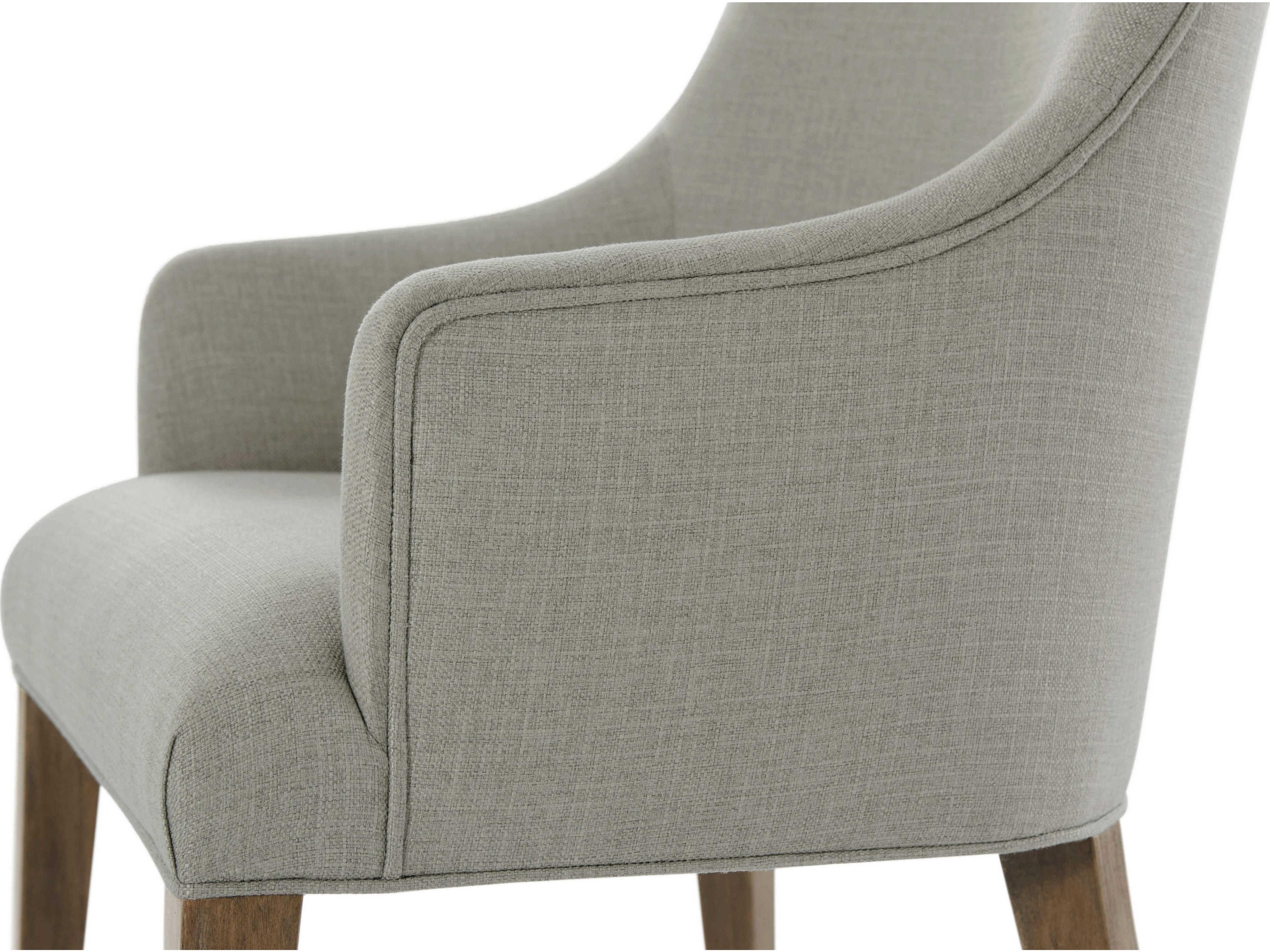 Theodore Alexander Ta Studio Beech Wood Beige Upholstered Adele Arm Dining Chair