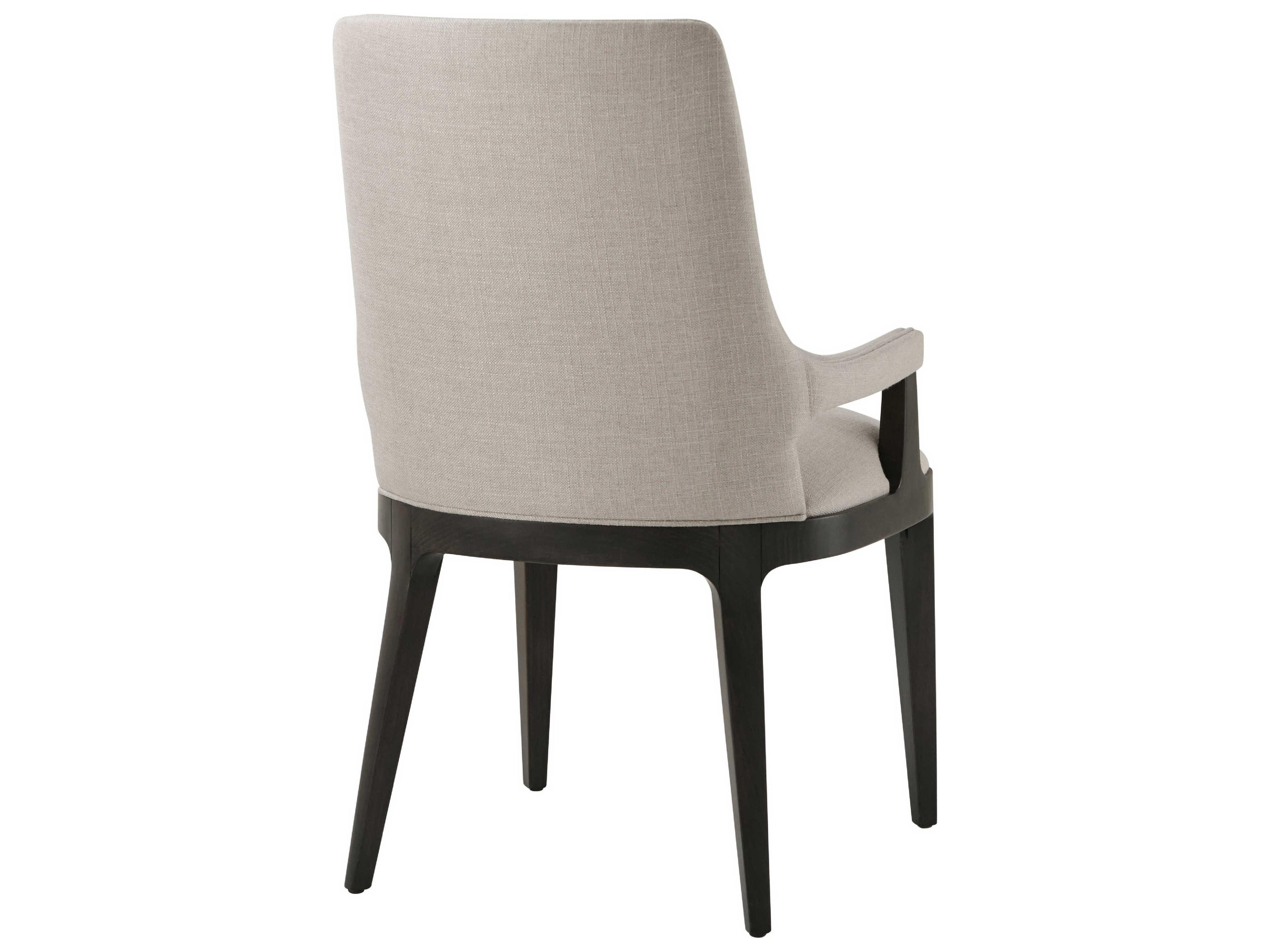Theodore Alexander Ta Studio Beech Wood Black Upholstered Dayton Arm Dining Chair