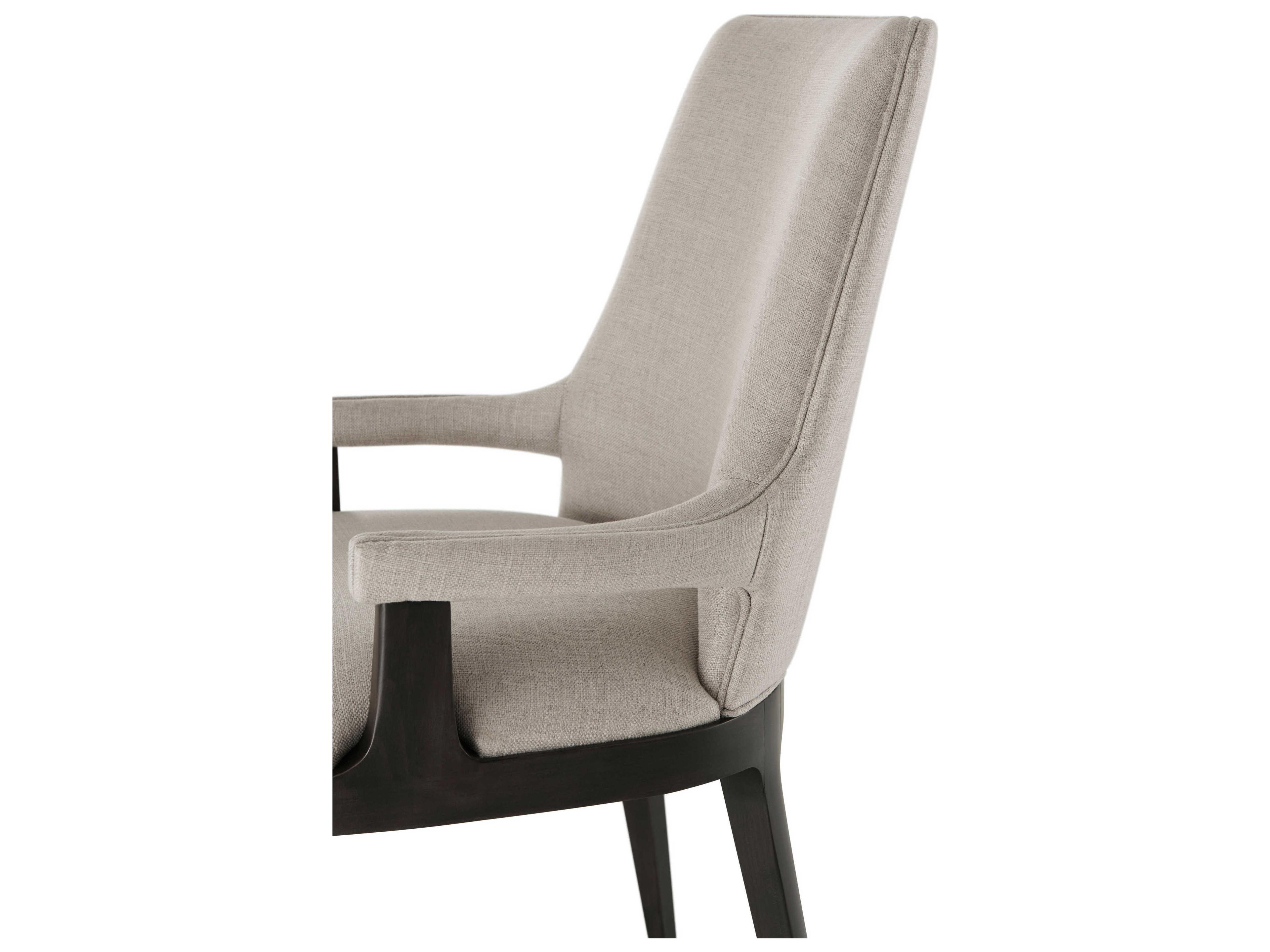 Theodore Alexander Ta Studio Beech Wood Black Upholstered Dayton Arm Dining Chair