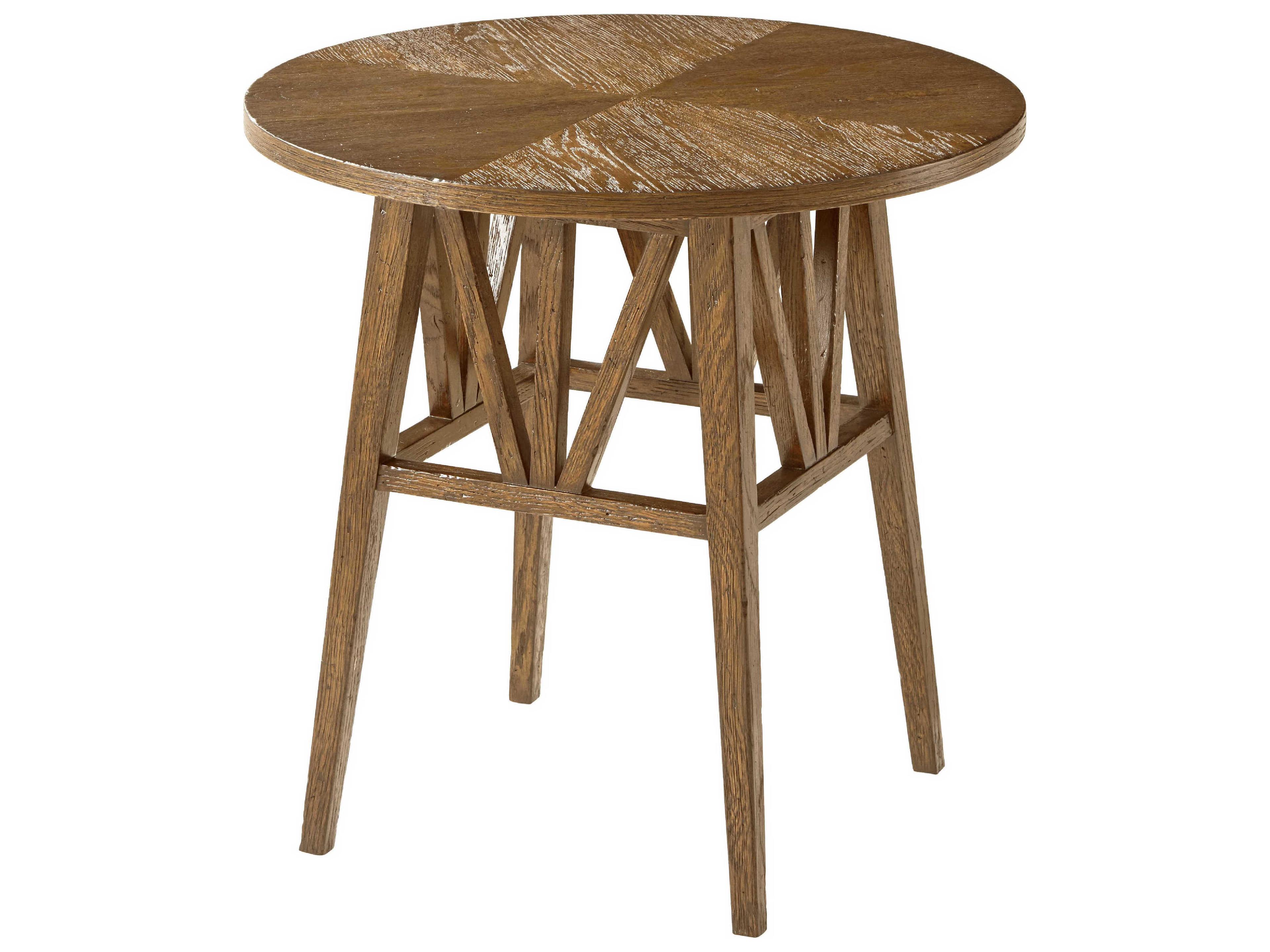 Theodore Alexander Nova Round Wood End Table