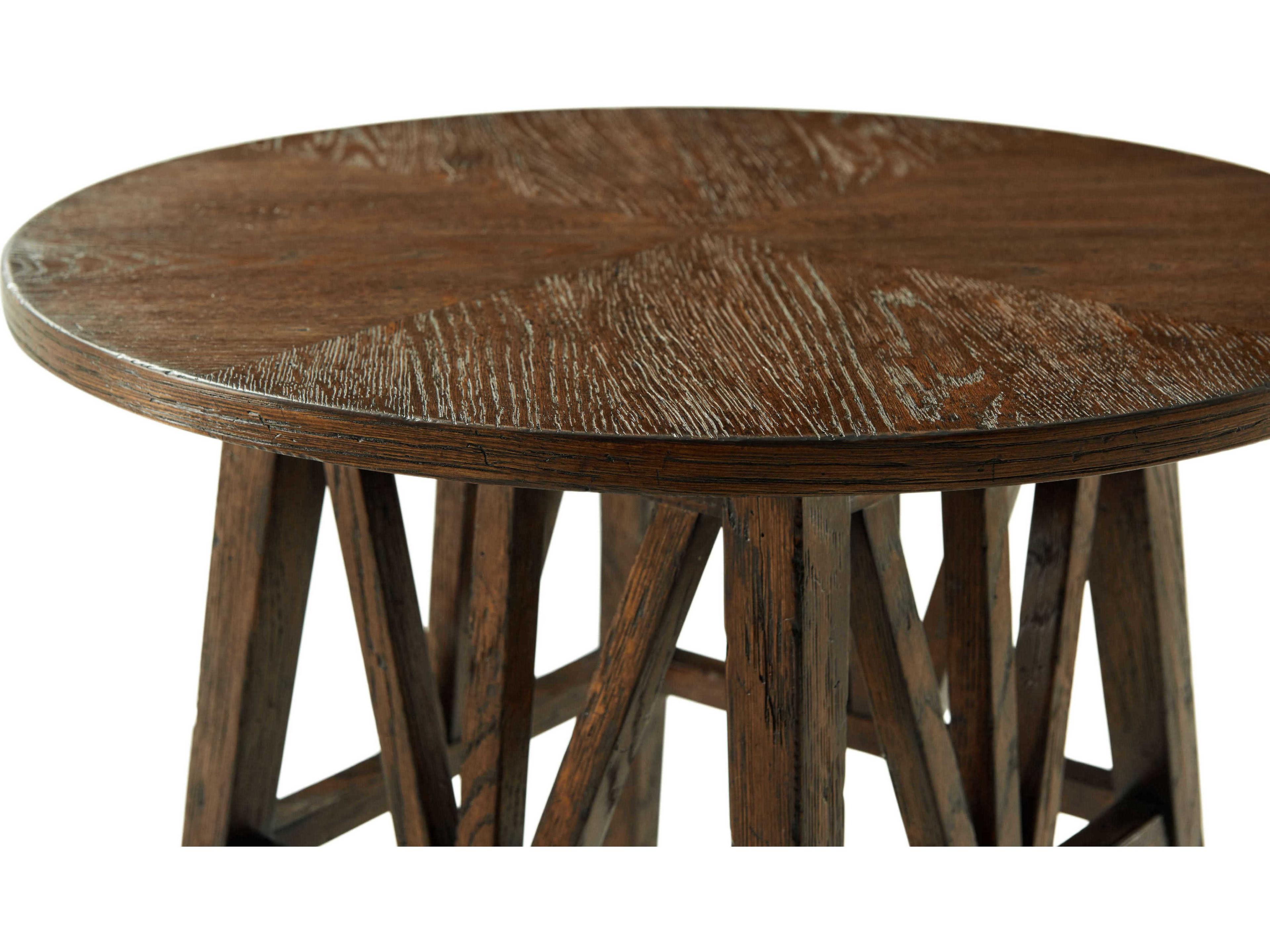 Theodore Alexander Nova Round Wood End Table