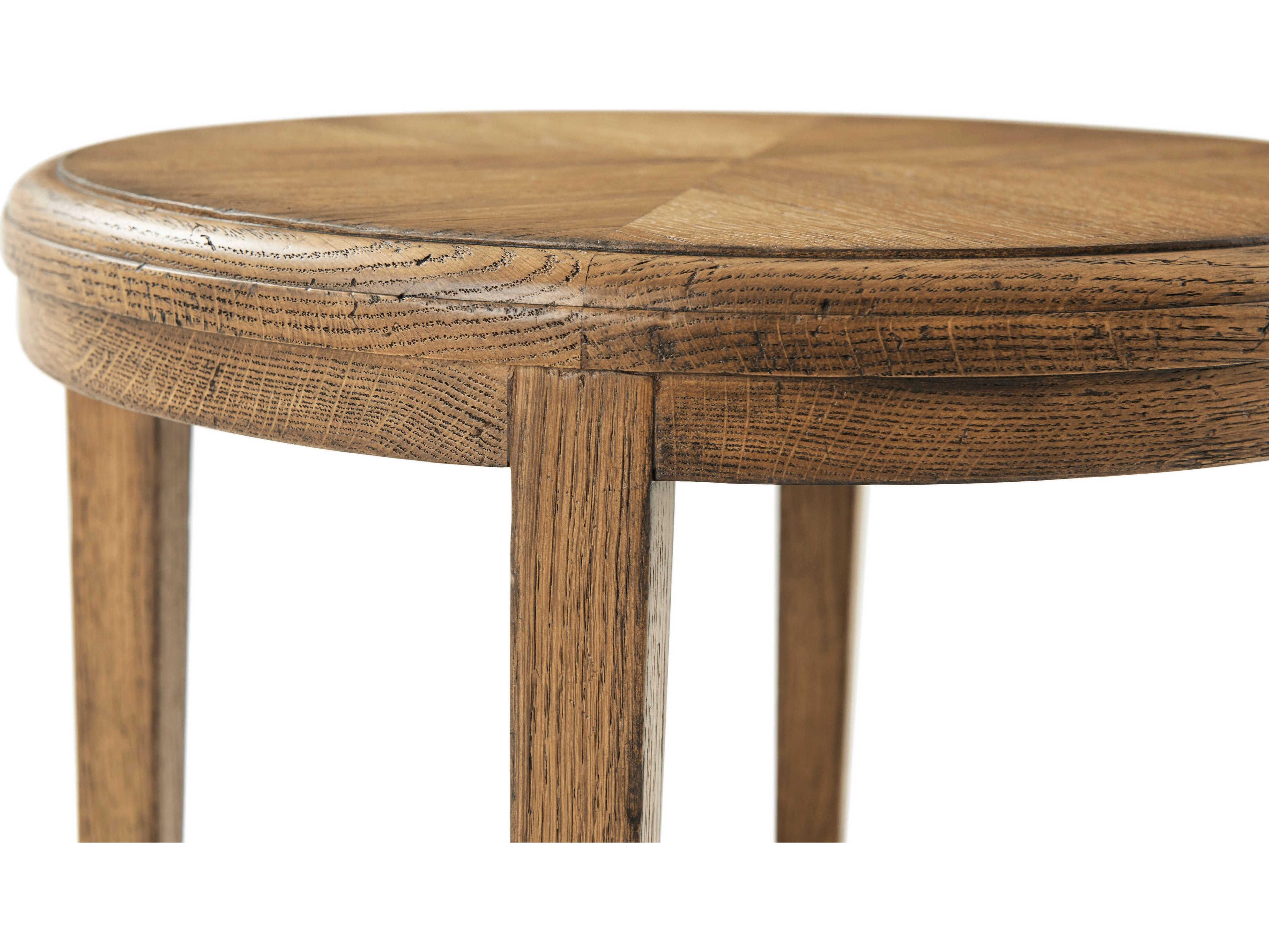Theodore Alexander Nova Round Wood Two-Tiered End Table
