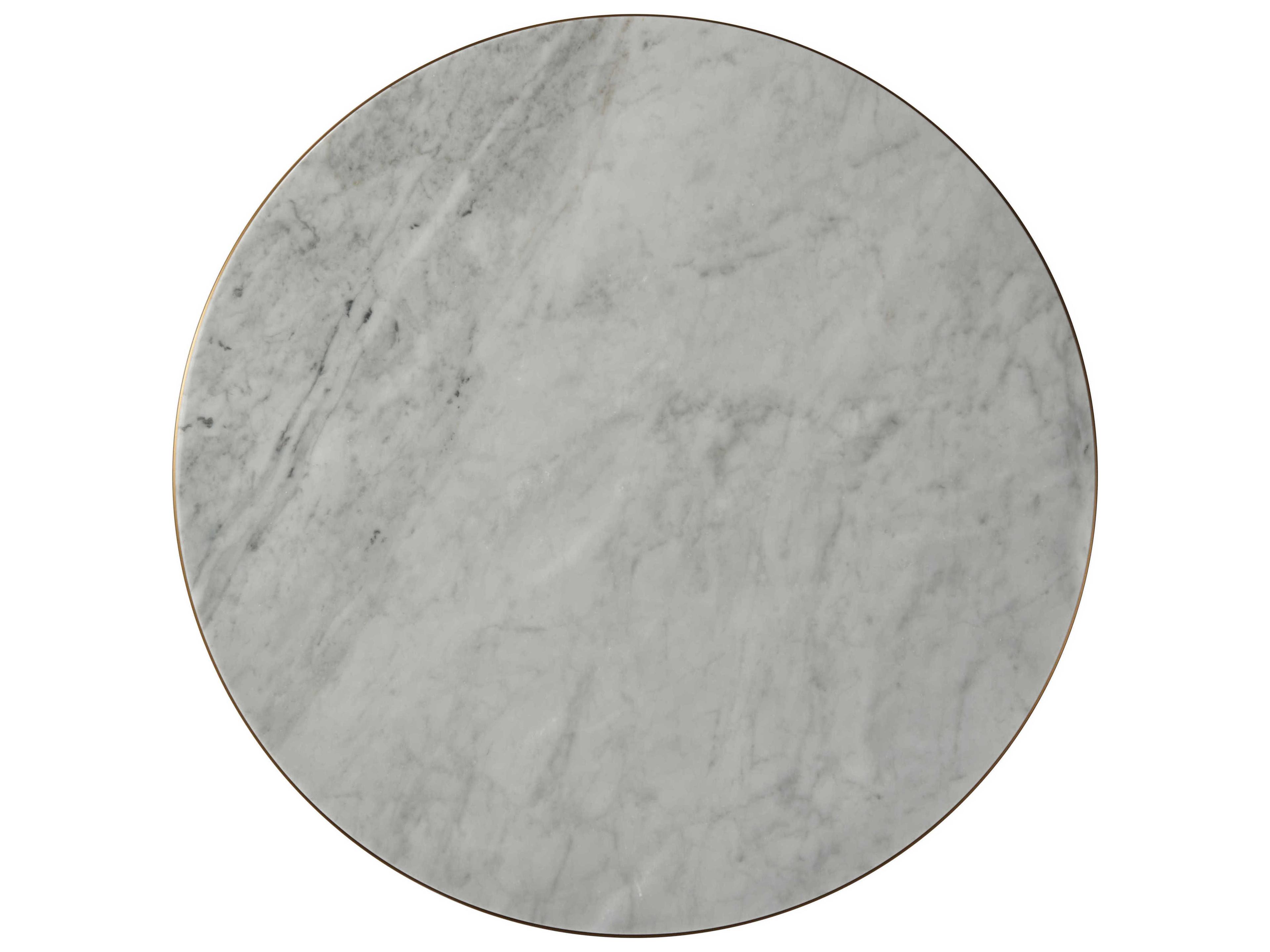 Theodore Alexander Round Marble New Mordern Brass Fisher Cocktail Table