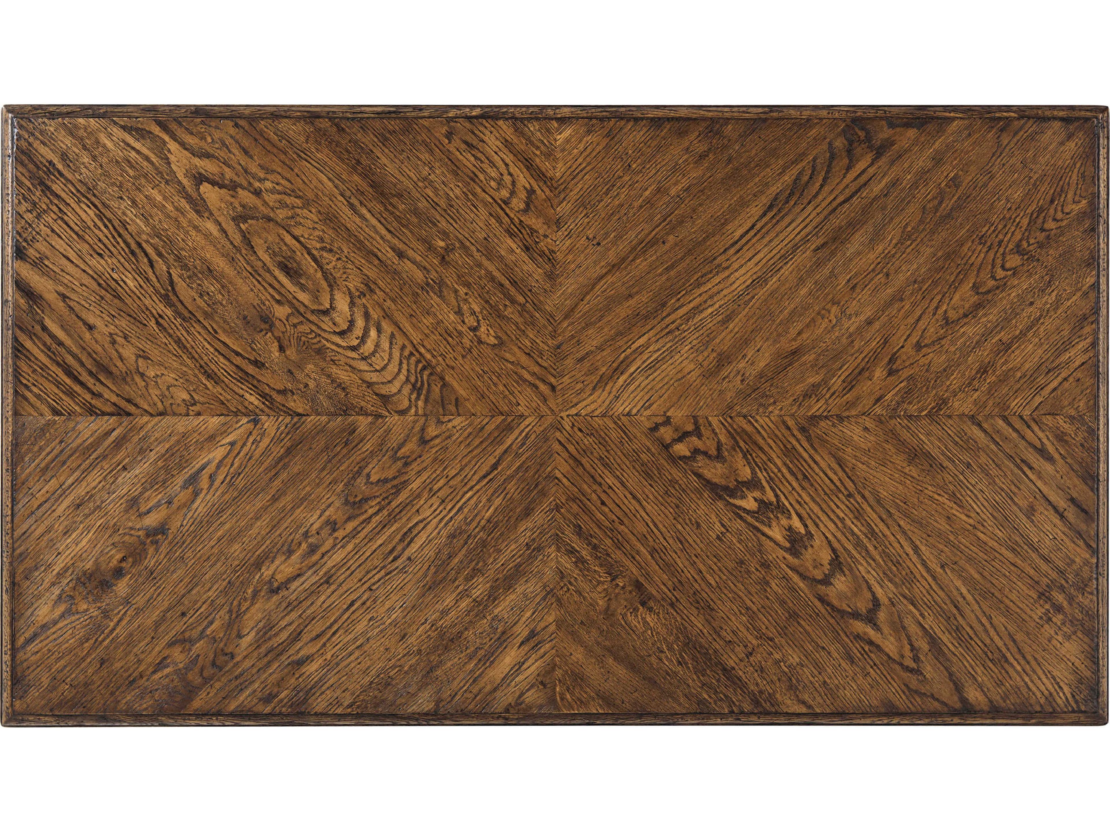 Theodore Alexander Nova Rectangular Wood Undertier Shelf Cocktail Table