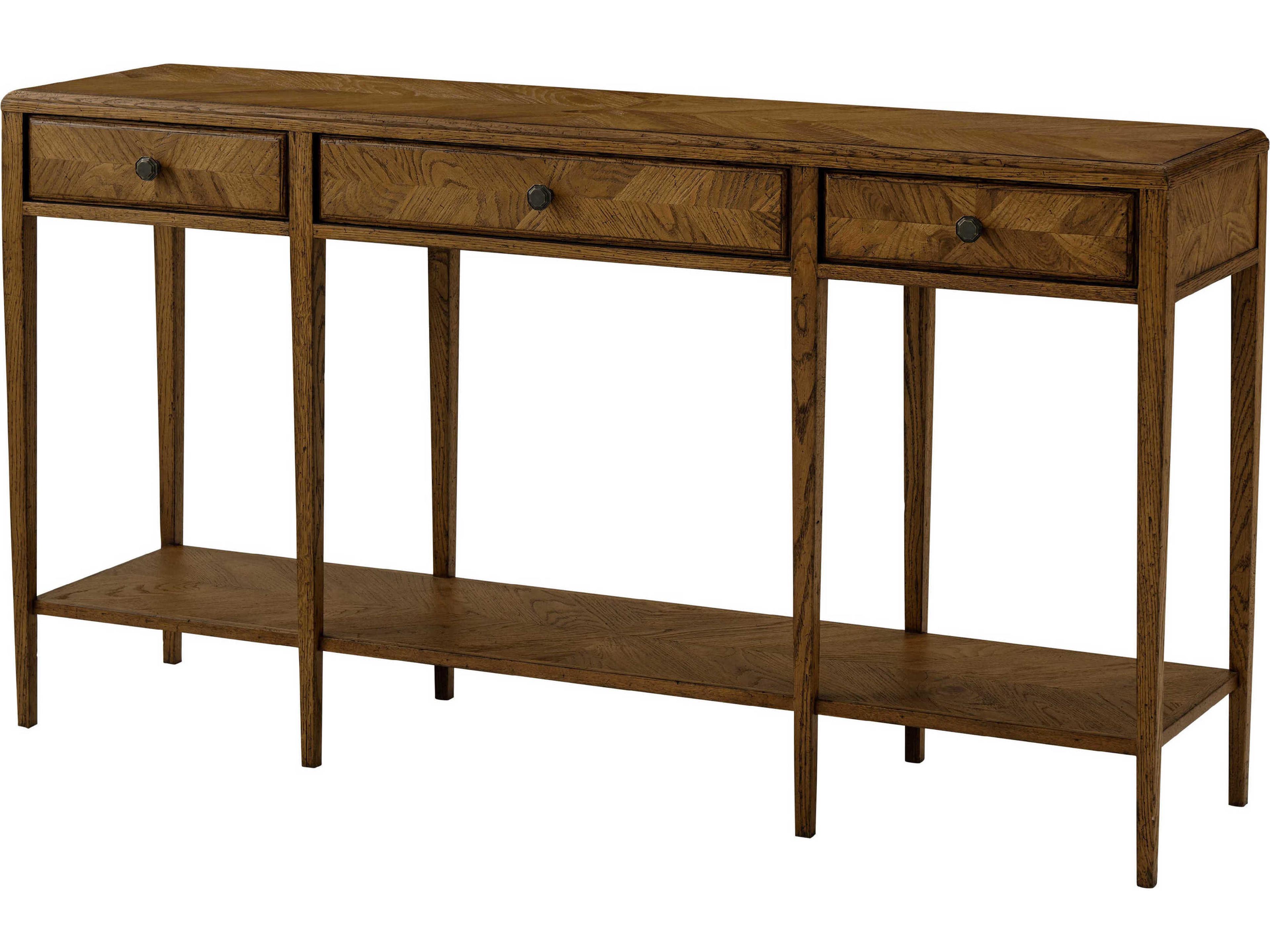 Nova Rectangular Wood Two-Tiered Console Table