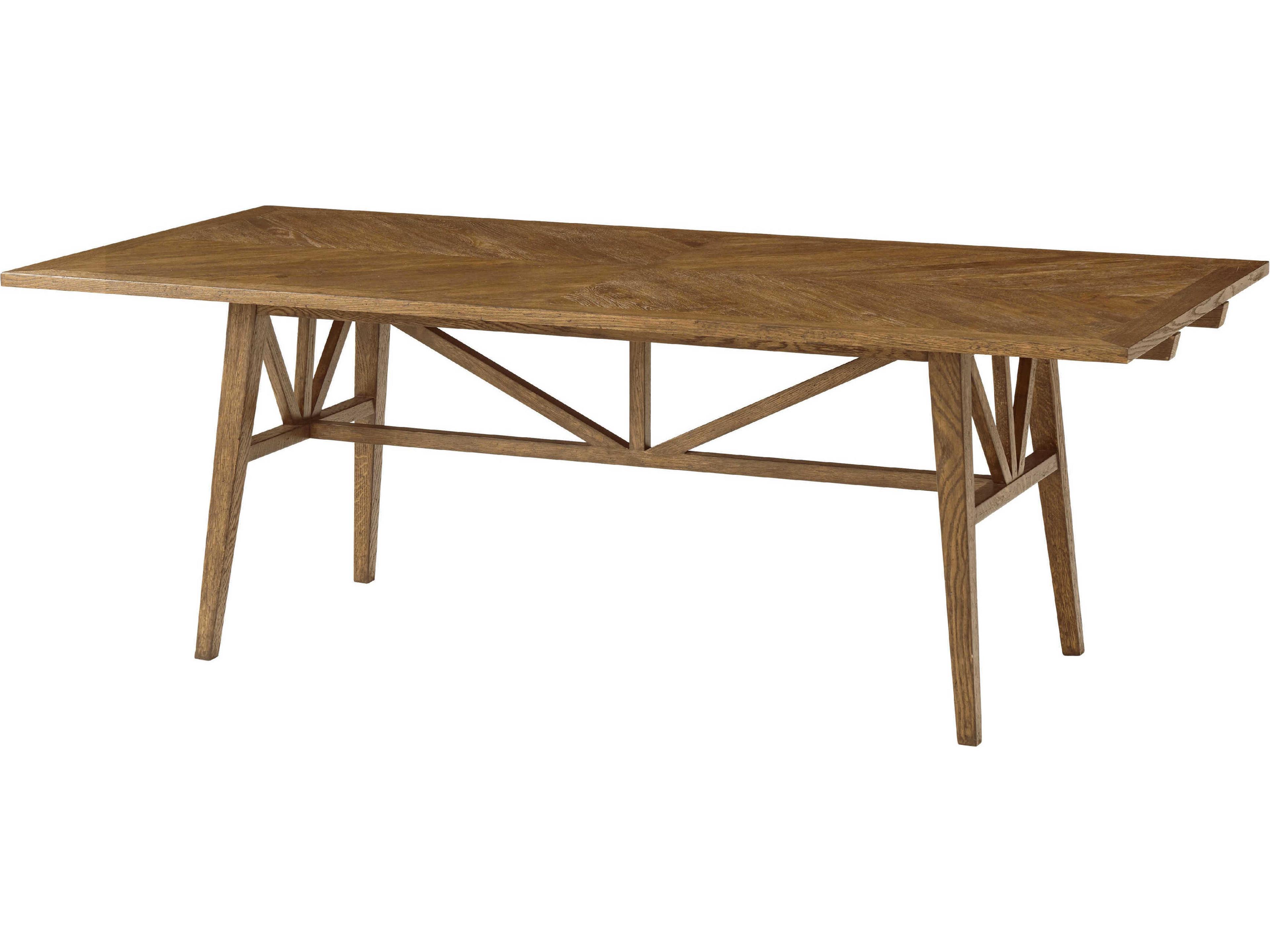 Theodore Alexander Nova Rectangular Wood Extending Dining Table