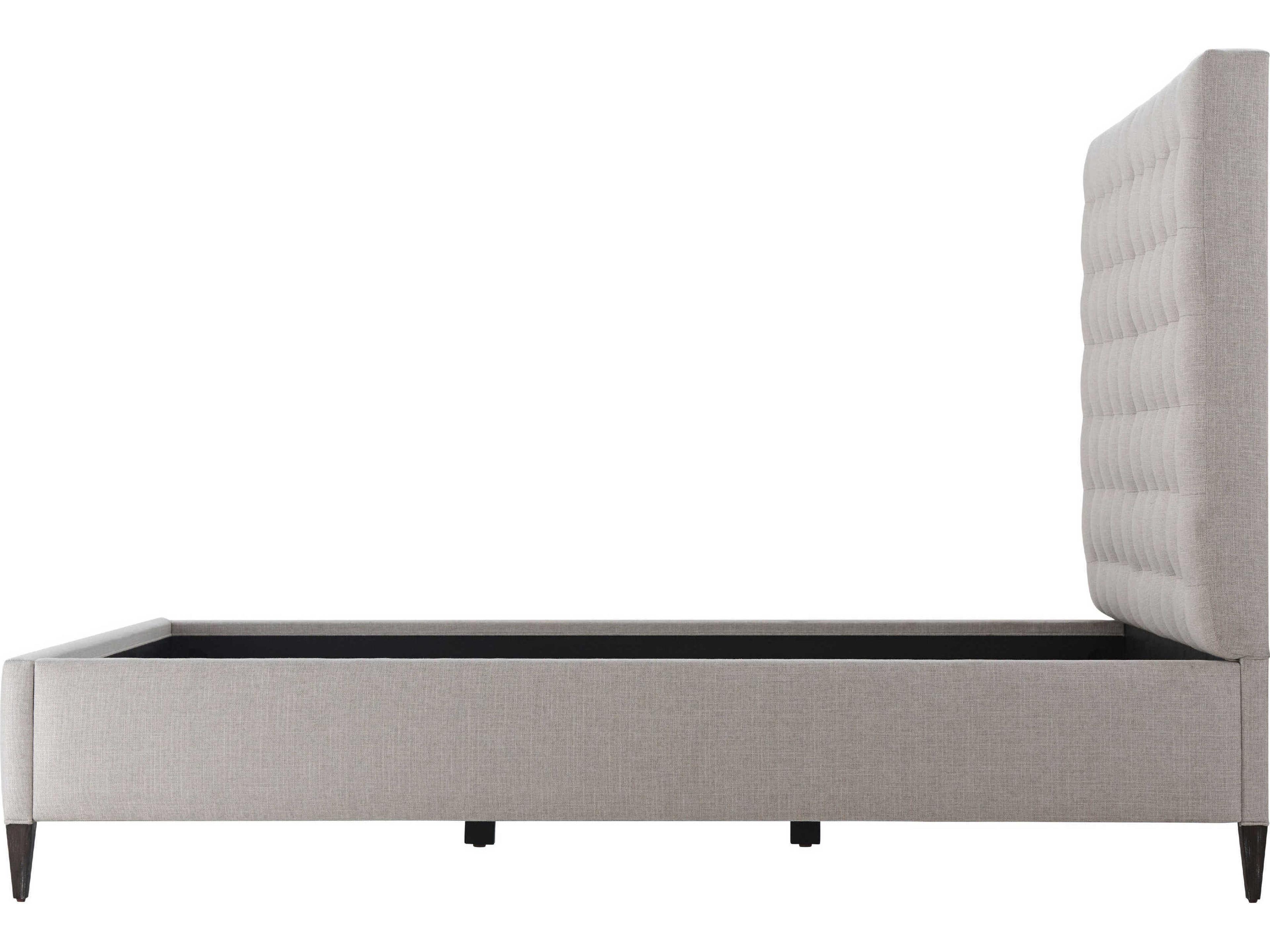 Theodore Alexander Ta Studio Hampton Gray Beech Wood Upholstered Queen Platform Bed