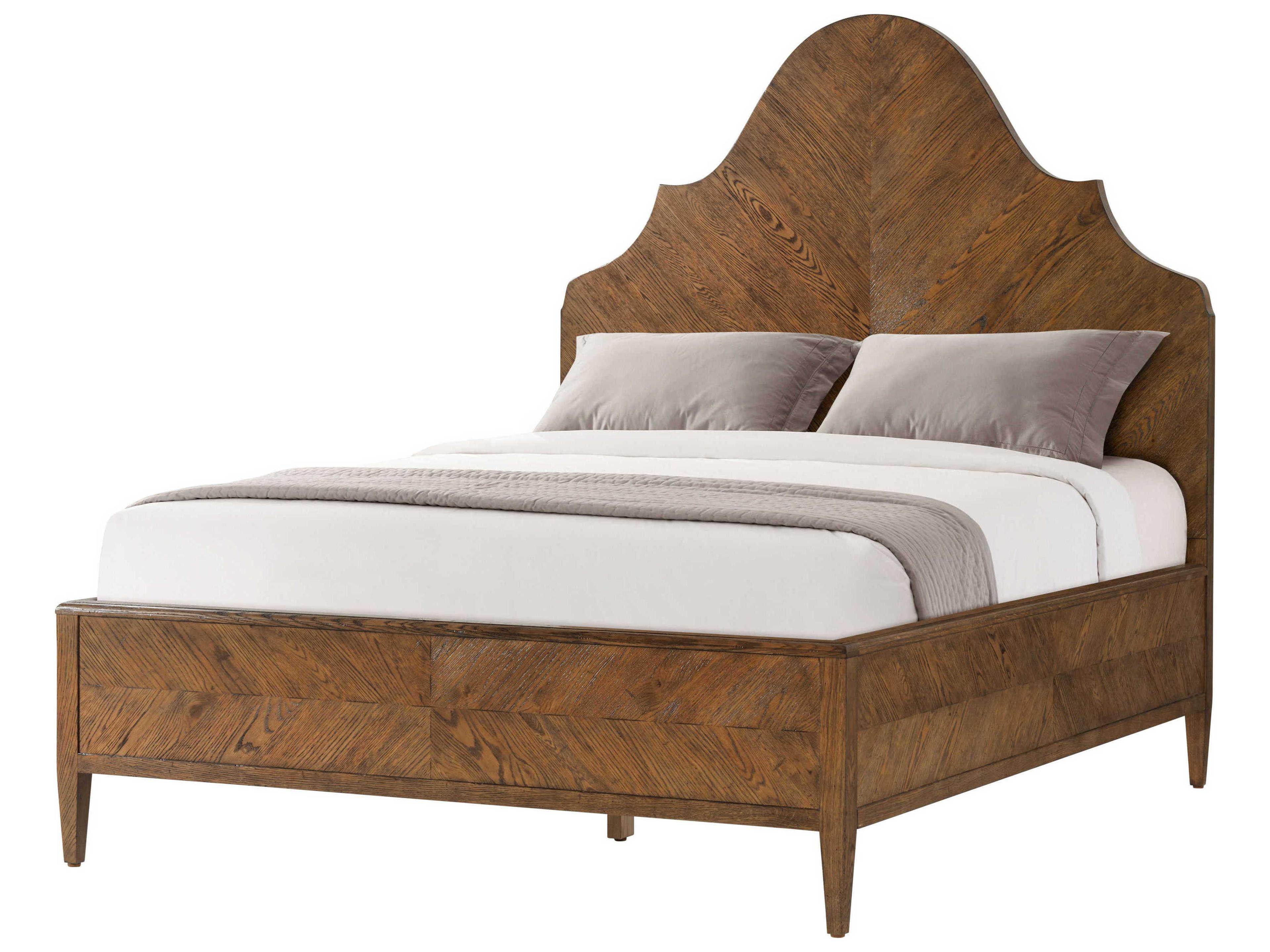 Nova Brown Solid Wood Queen Platform Bed