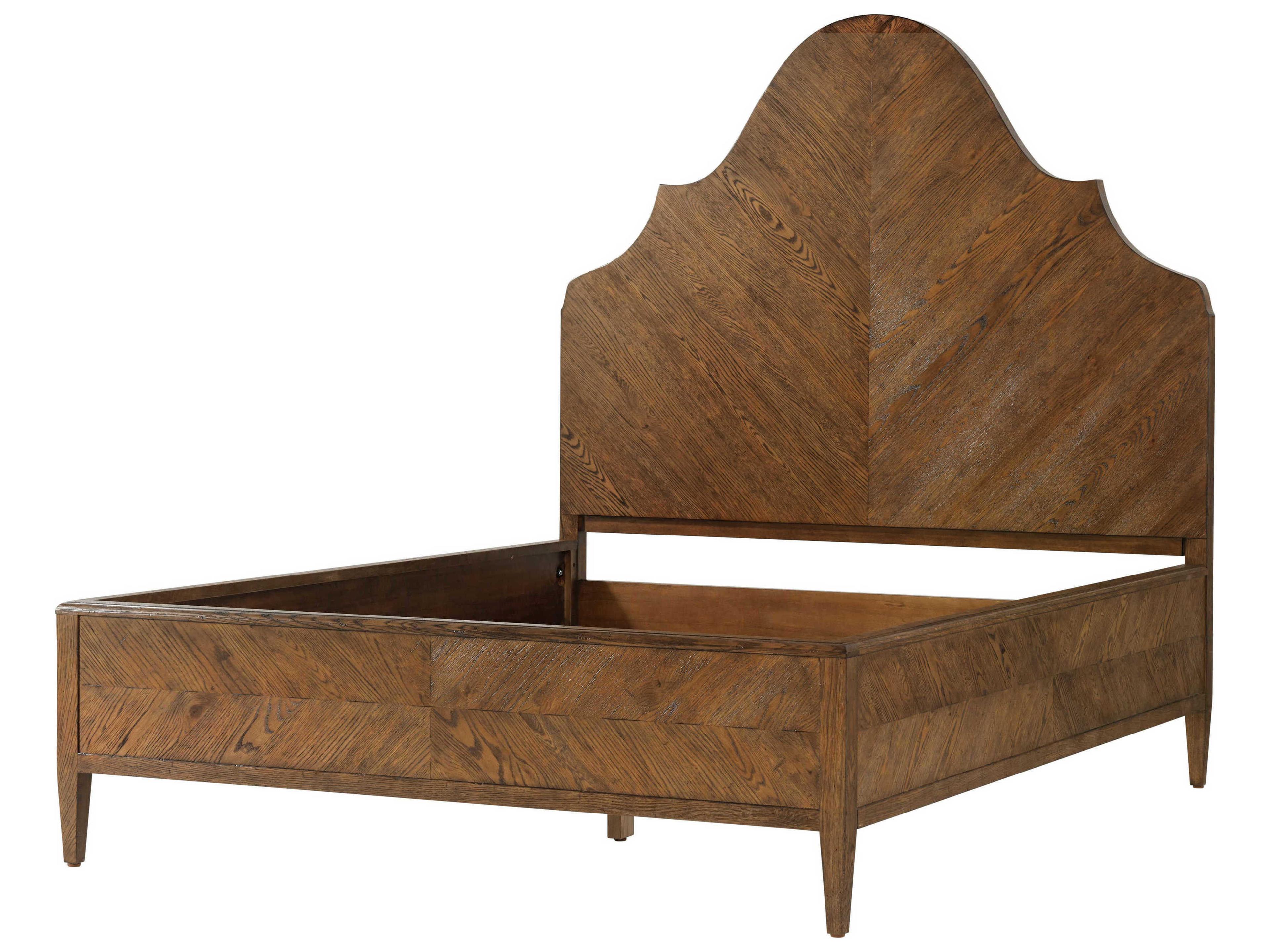 Theodore Alexander Nova Brown Solid Wood Queen Platform Bed