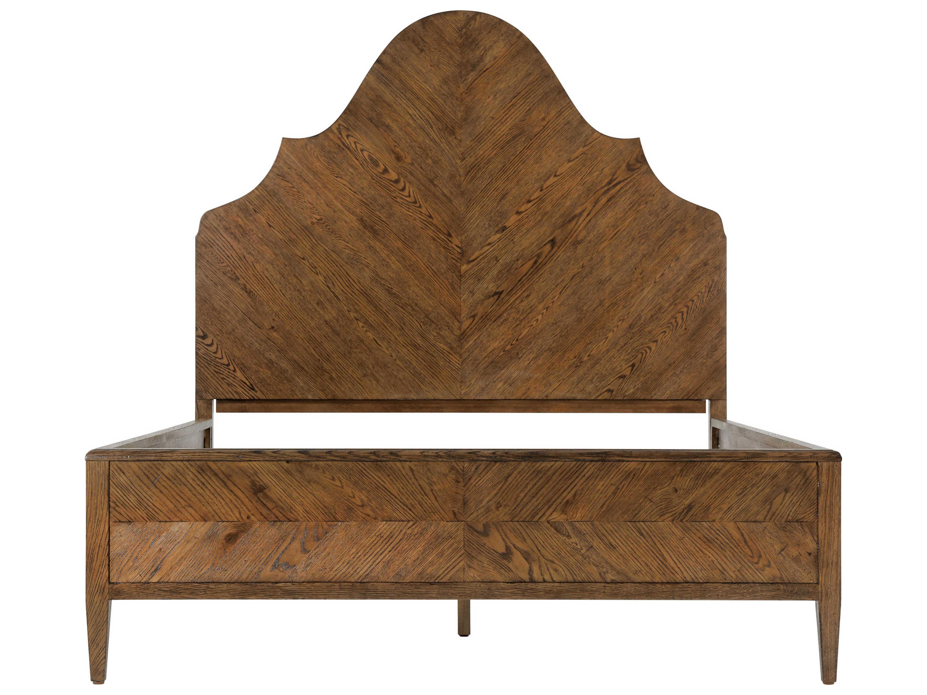 Theodore Alexander Nova Brown Solid Wood Queen Platform Bed