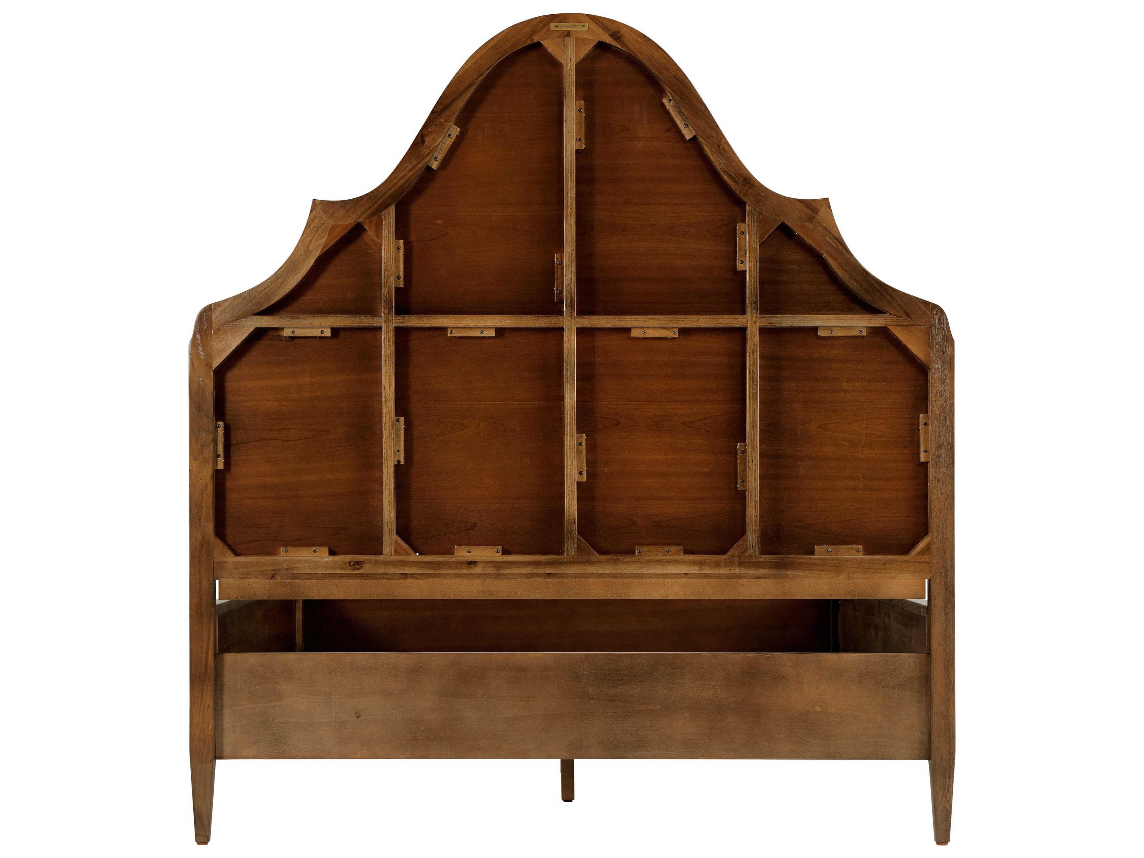 Theodore Alexander Nova Brown Solid Wood Queen Platform Bed