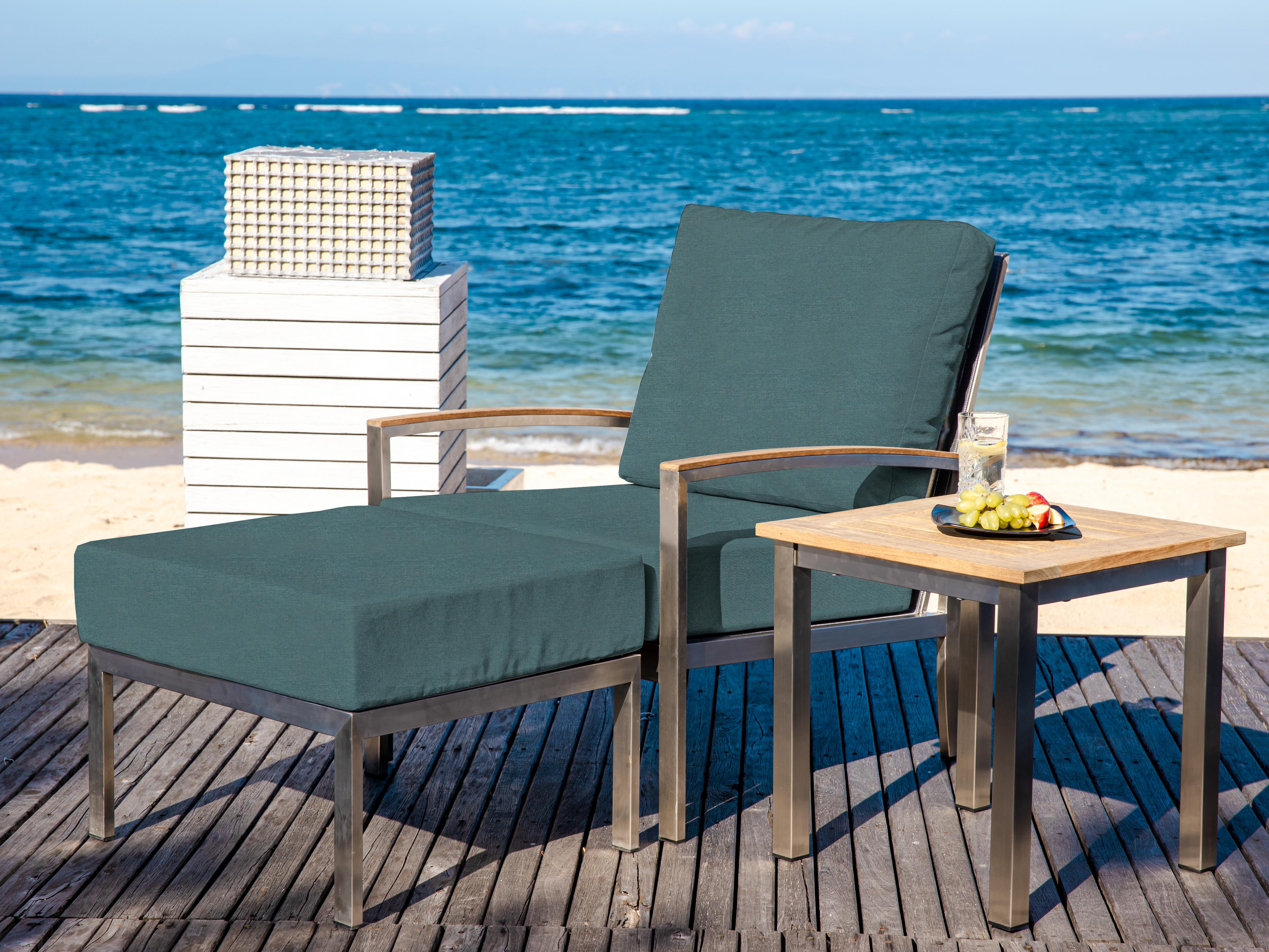 Three Birds Casual Avanti Steel Cushion Outdoor Patio Ottoman