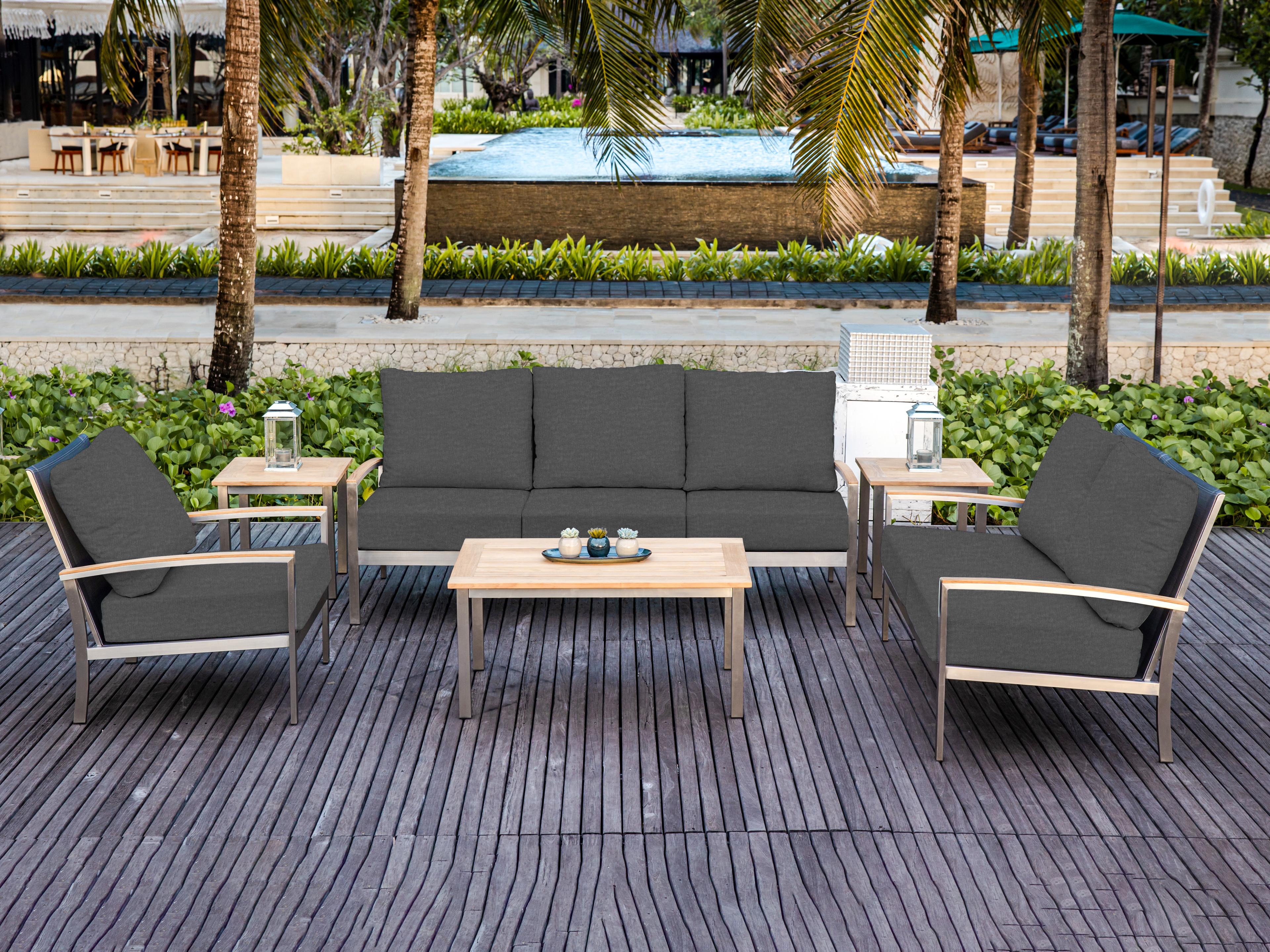 Three Birds Casual Avanti Aluminum Cushion Patio Loveseat