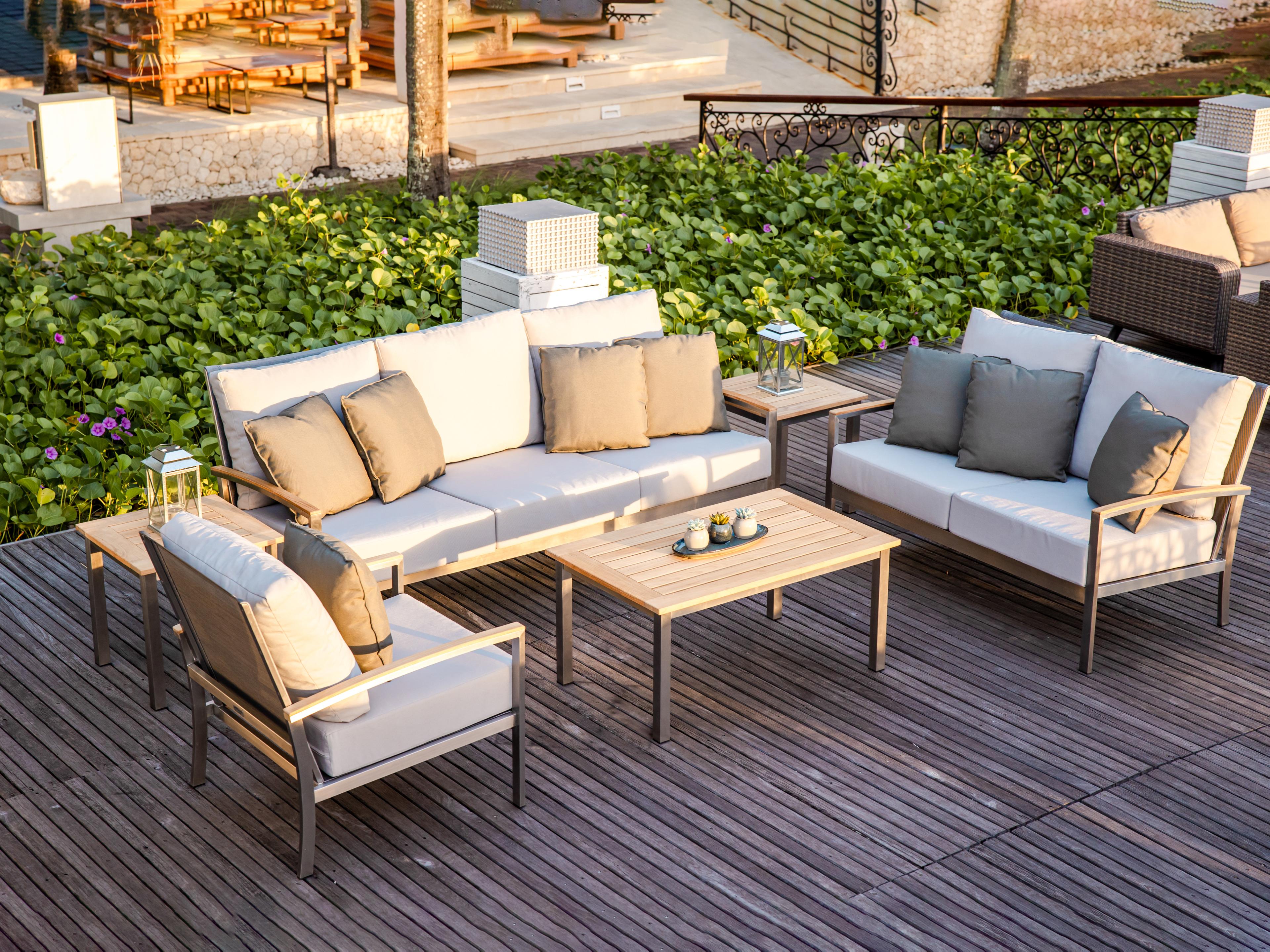 Avanti Steel Cushion Outdoor Patio Lounge Set