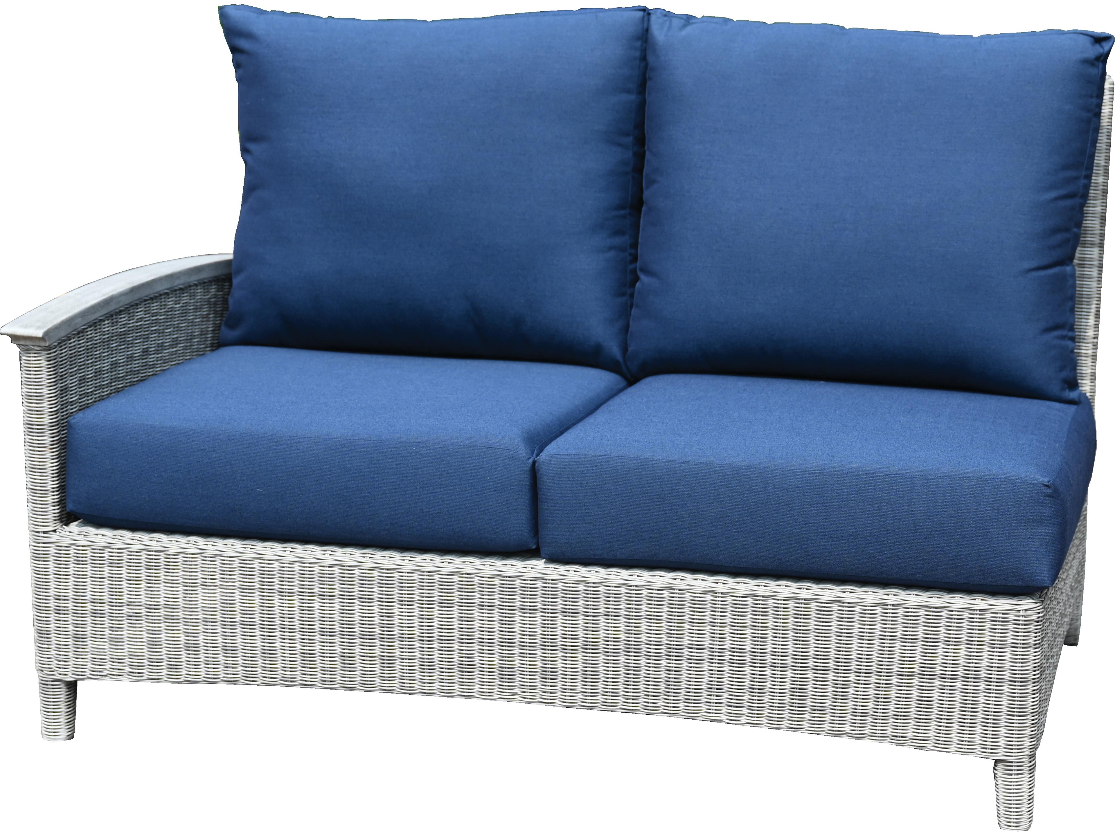 Bella Wicker Deep Seating Left Side Facing Outdoor Loveseat