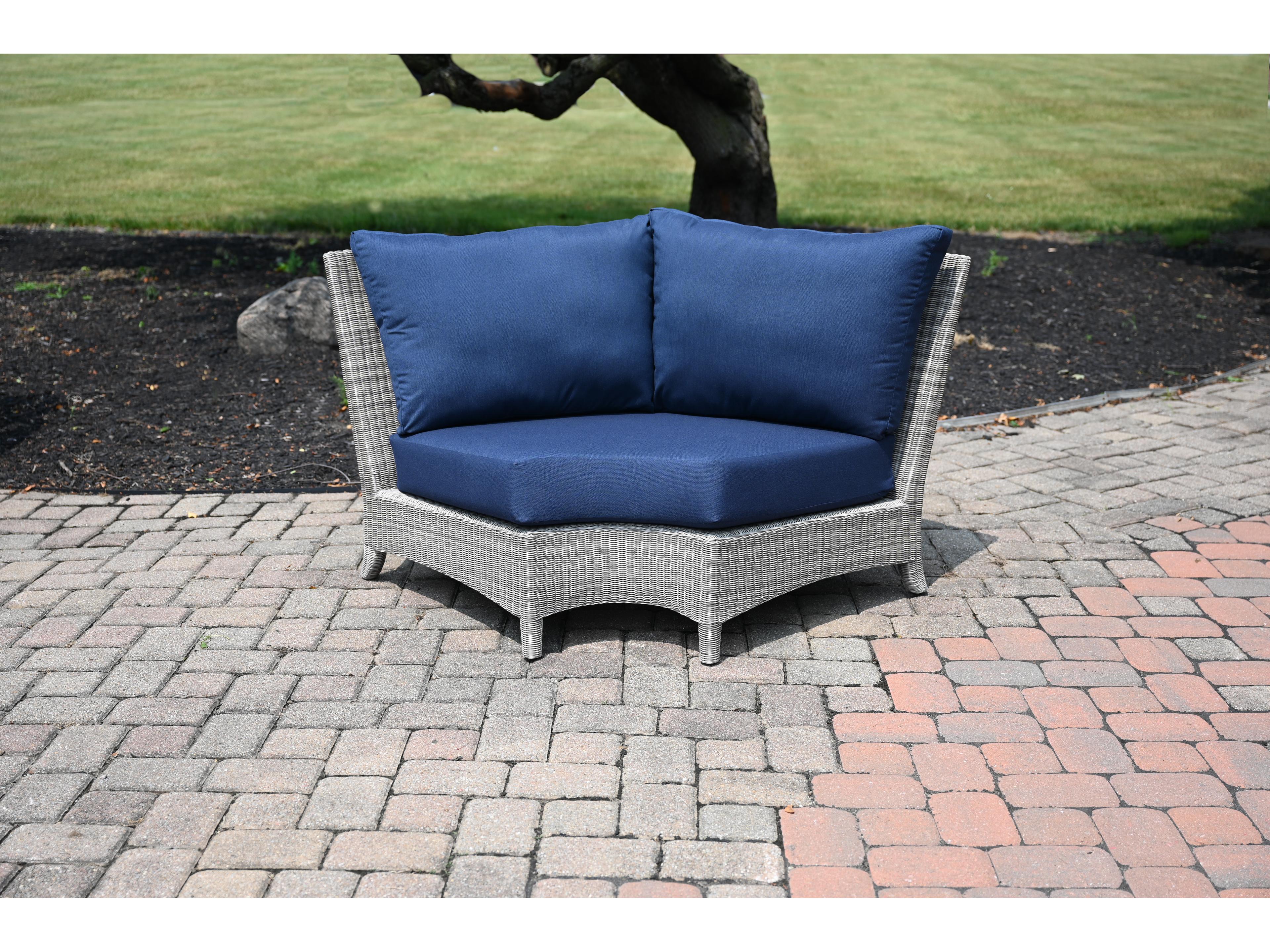 Three Birds Casual Bella Deep Seating Wicker Sectional Corner Chair