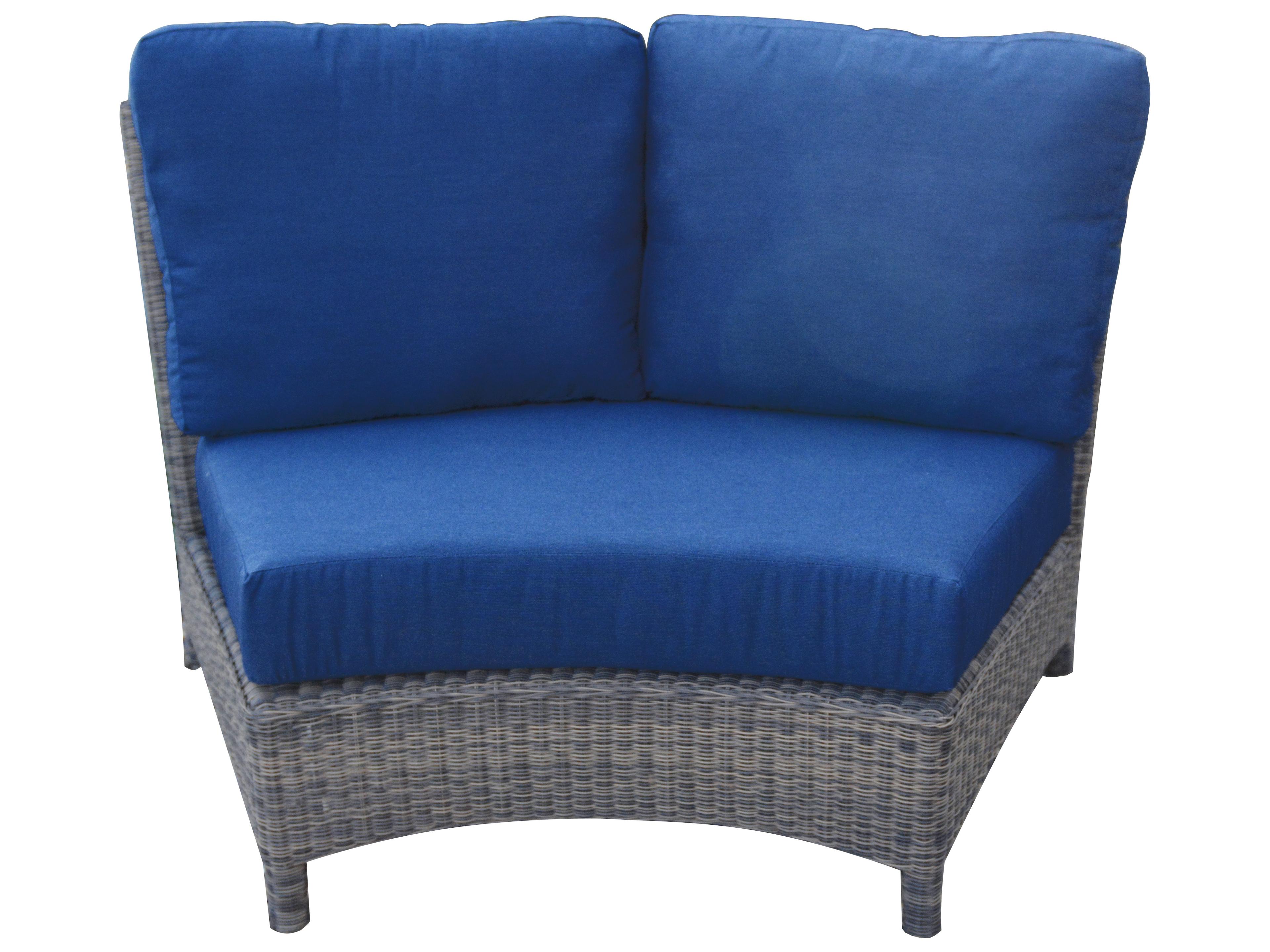 Bella Wicker Sectional Wedge Chair