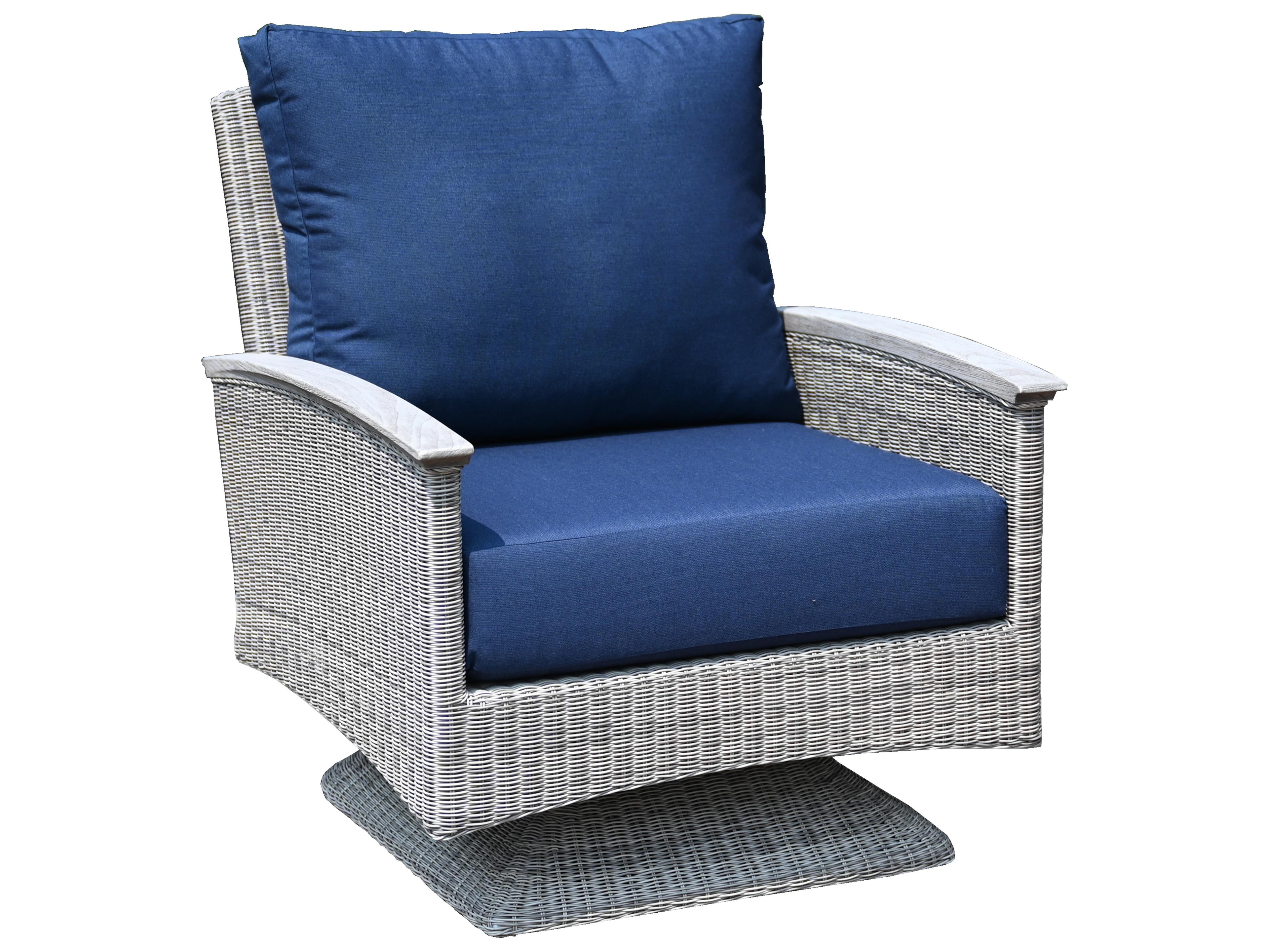 Bella Wicker Deep Seating Swivel Rocker Outdoor Patio Lounge Chair
