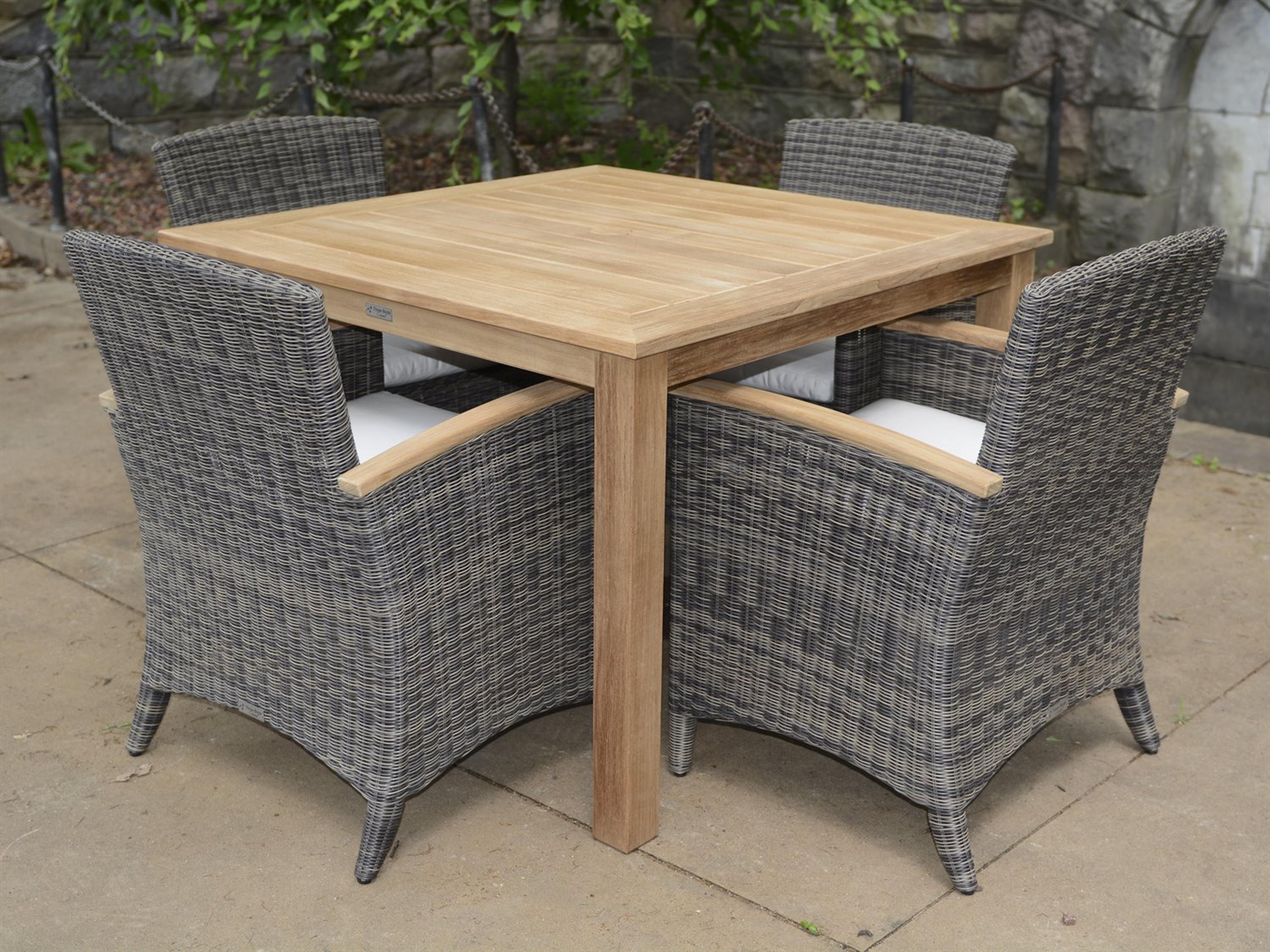 Bella Cushion Wicker Patio Dining Set