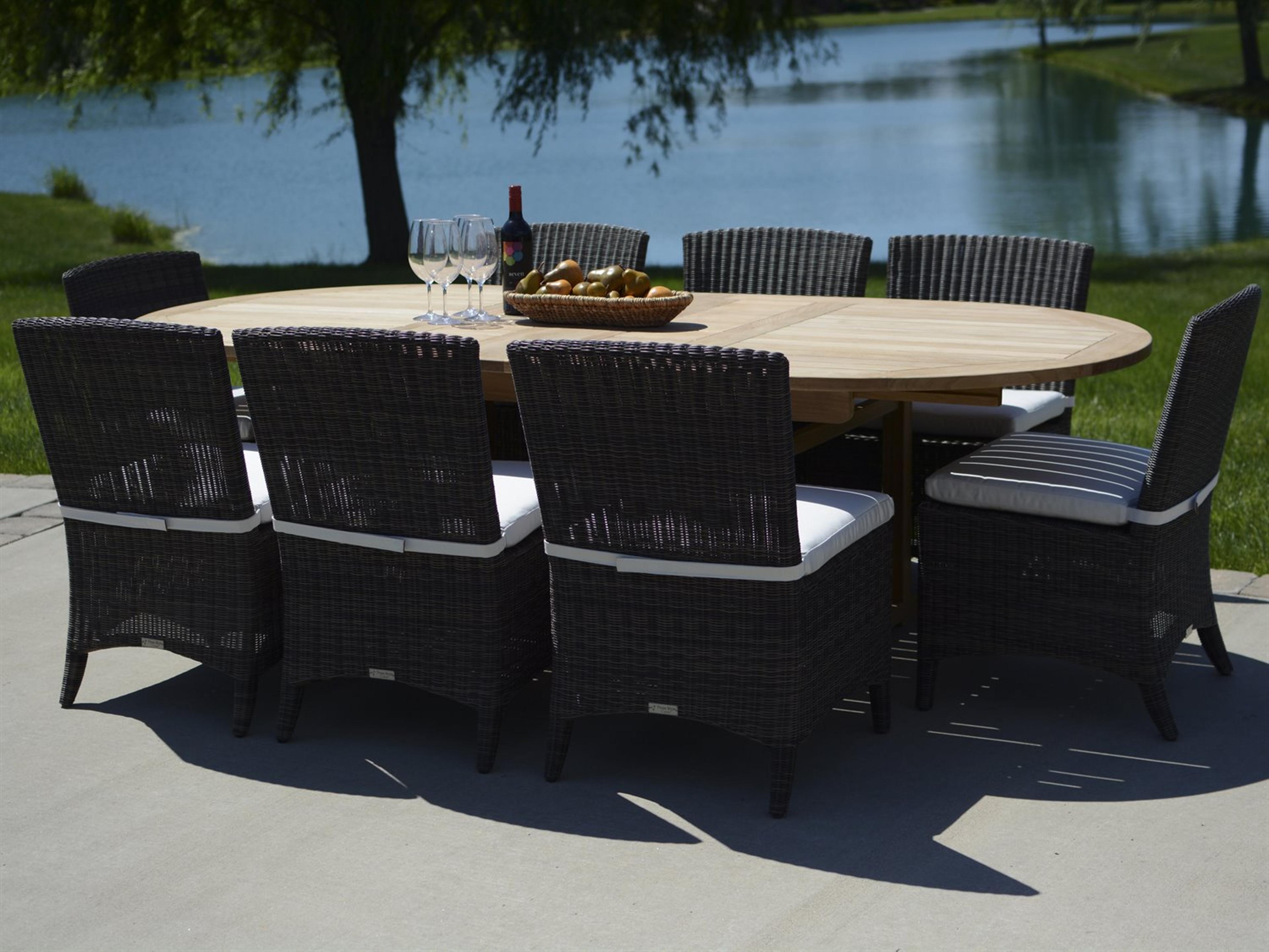 Bella Cushion Wicker Outdoor Patio Dining Set
