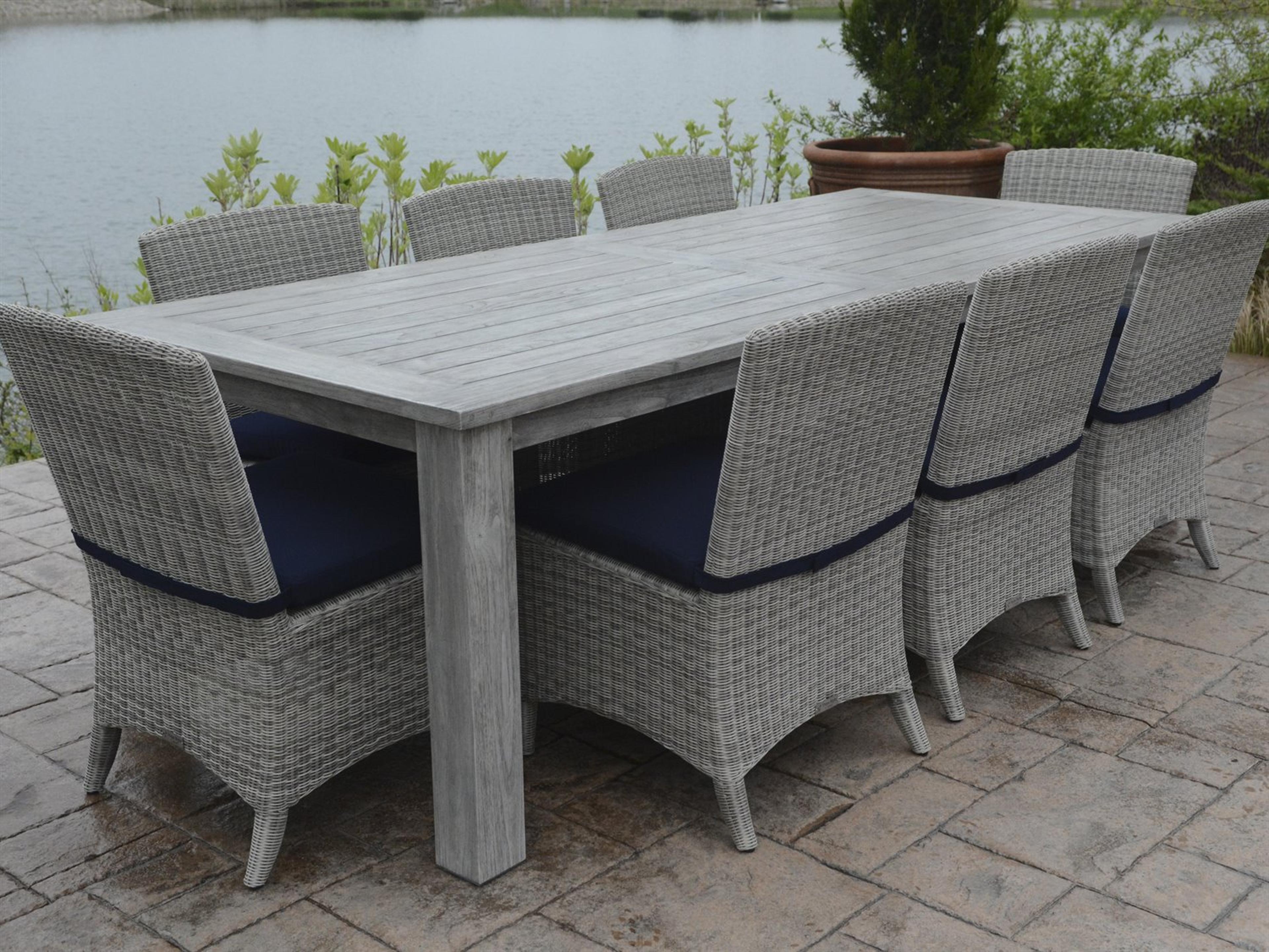 Bella Cushion Wicker Outdoor Patio Dining Set