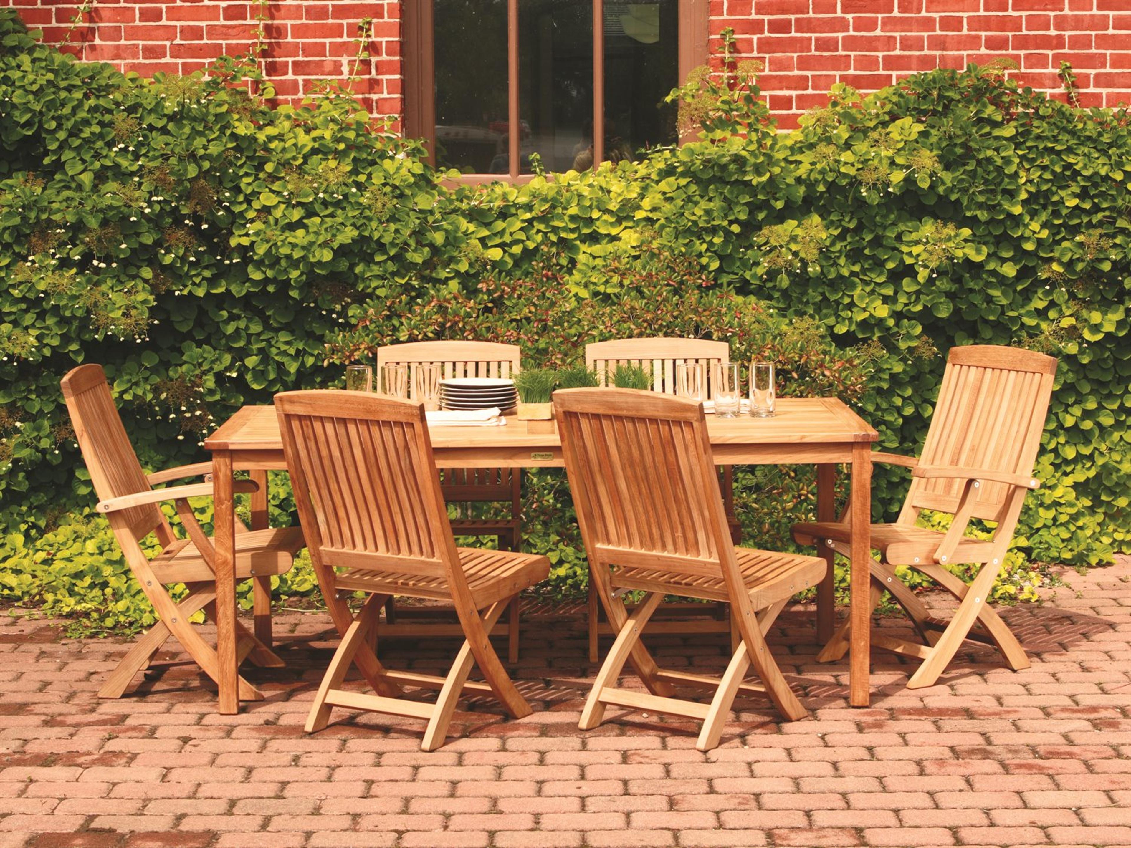 Braxton Natural Teak Outdoor Dining Set