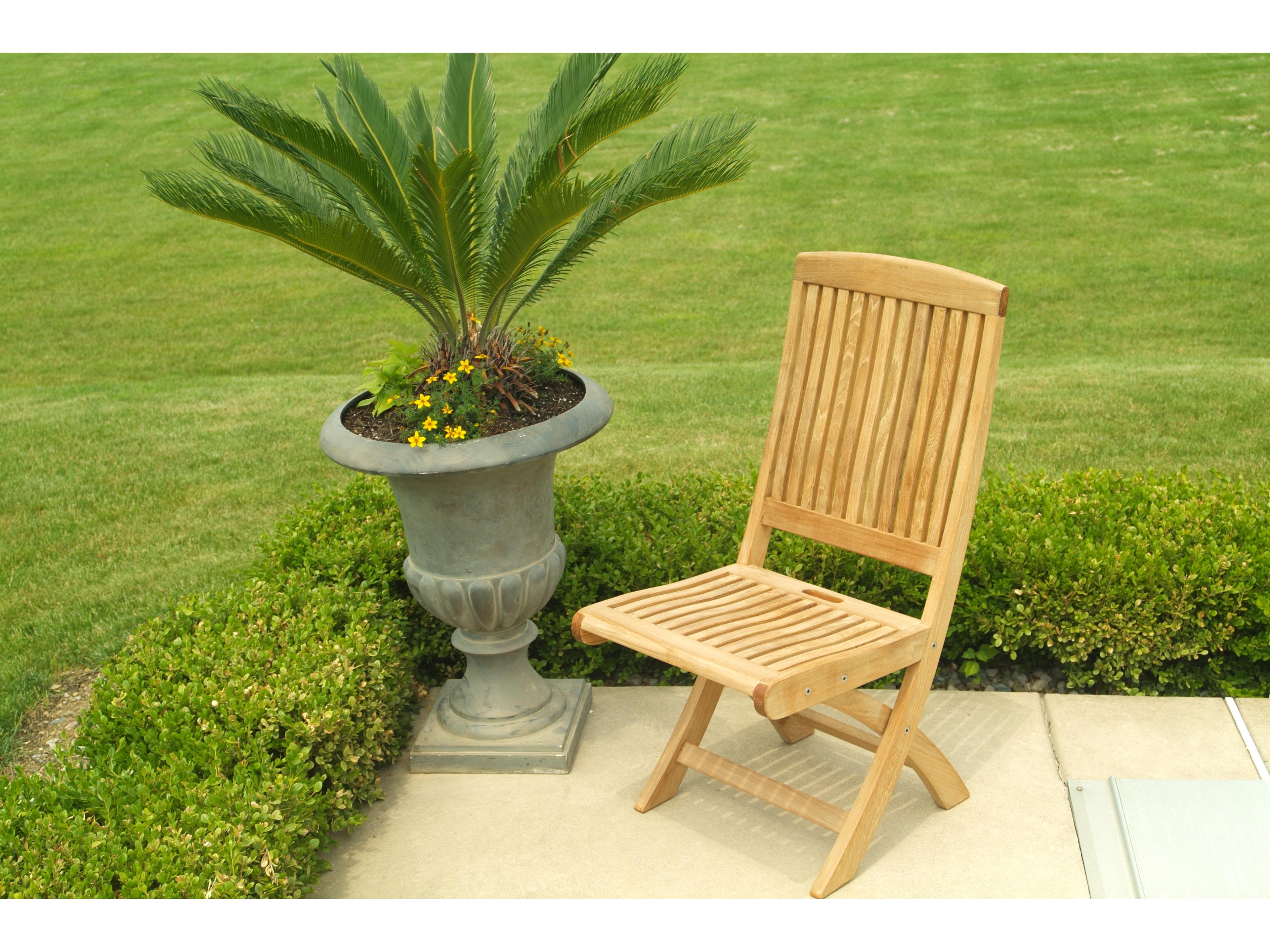 Three Birds Casual Braxton Teak Folding Side Chair