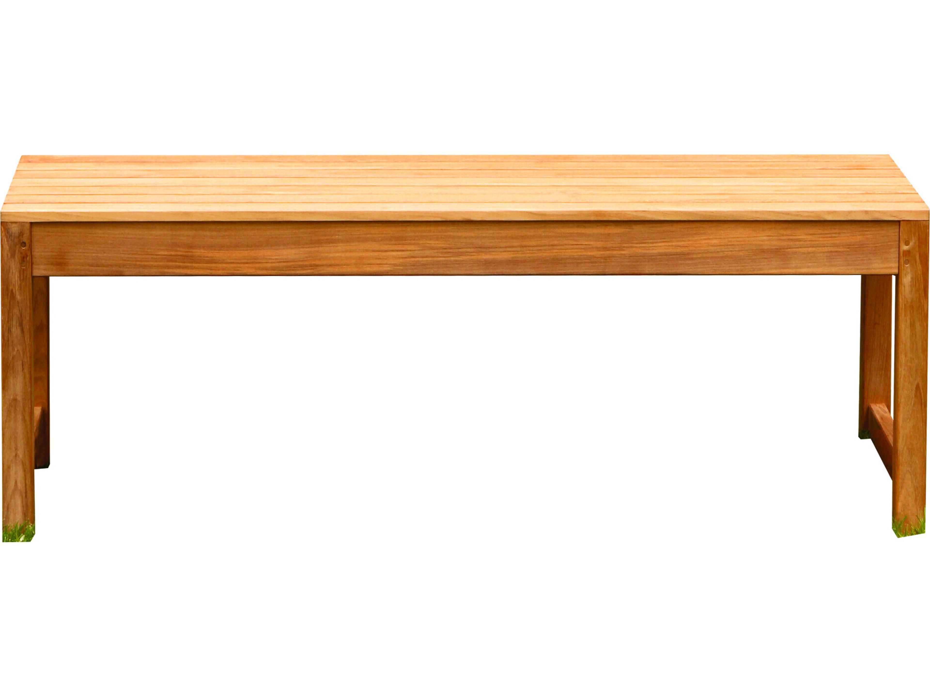 Three Birds Casual Charleston Teak Backless Outdoor Bench 4 feet