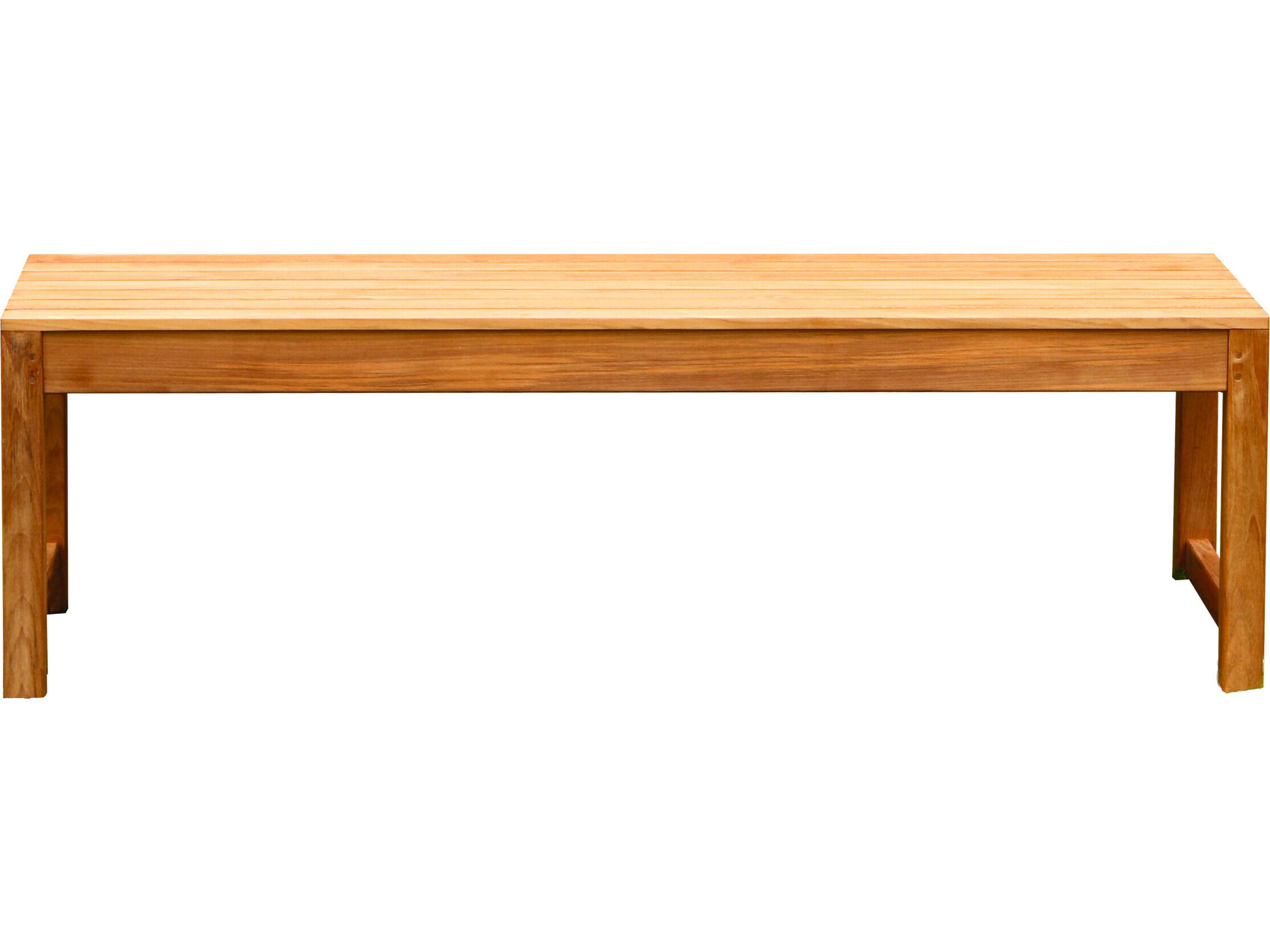 Three Birds Casual Charleston Teak Backless Outdoor Patio Bench 5 feet