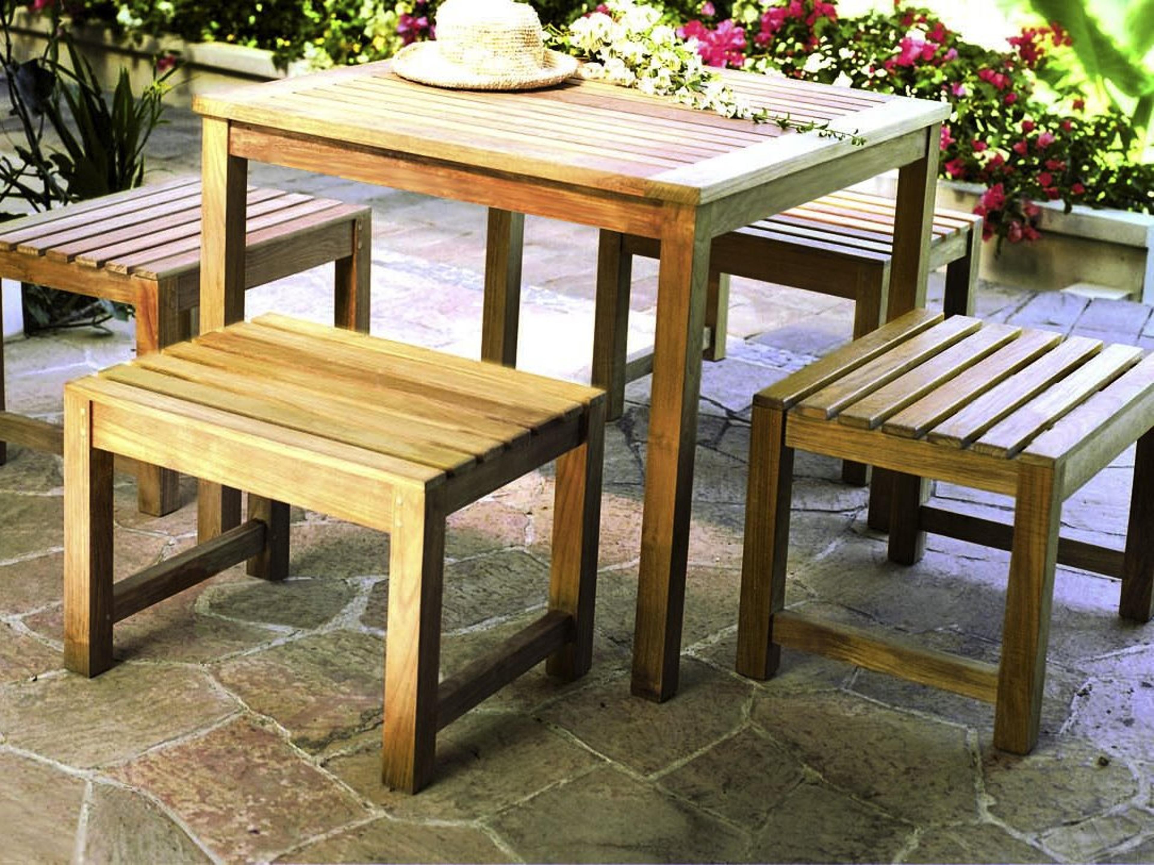 Charleston Natural Teak Patio Dining Set