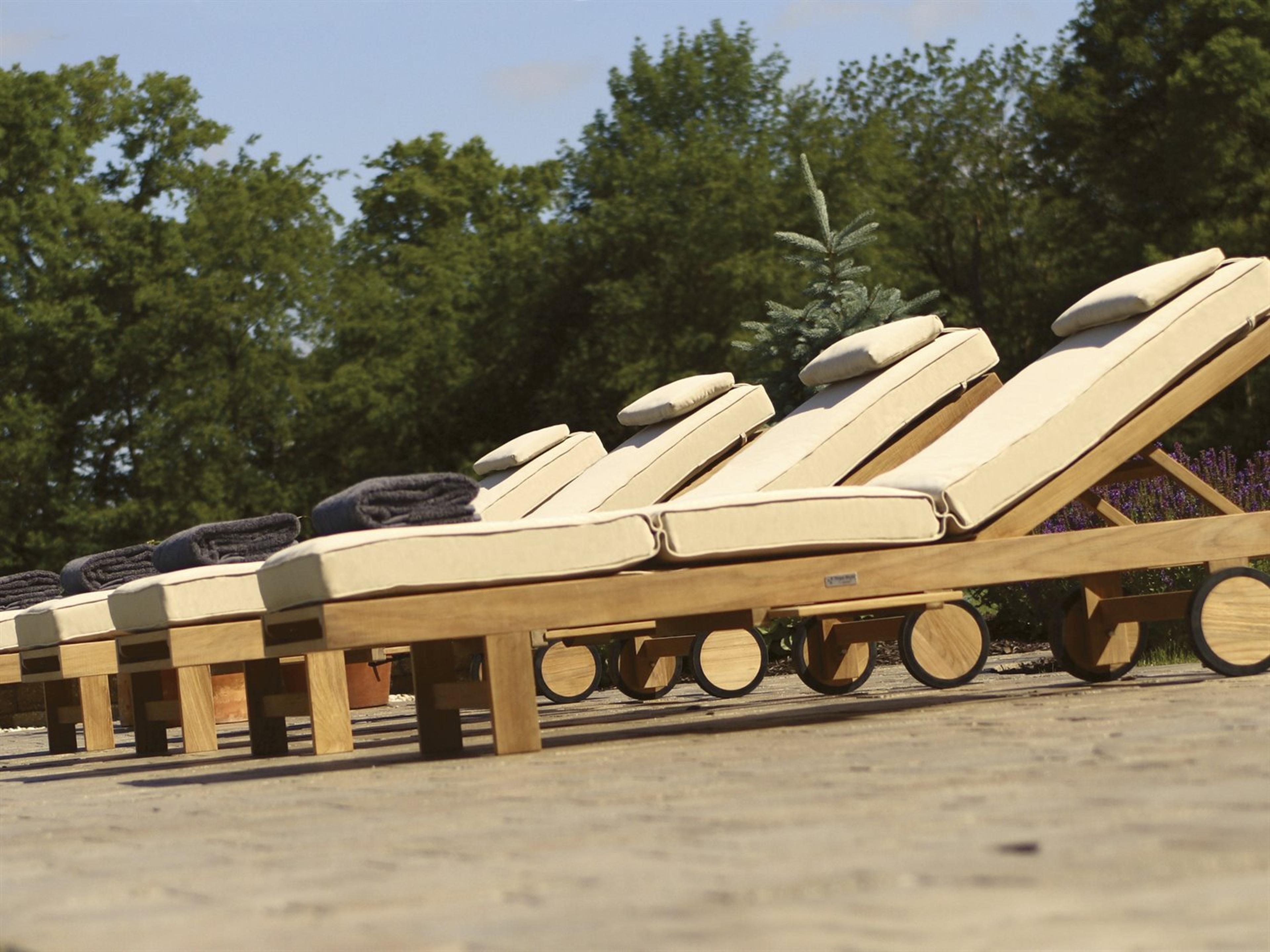 Classic Natural Teak Patio Lounge Set