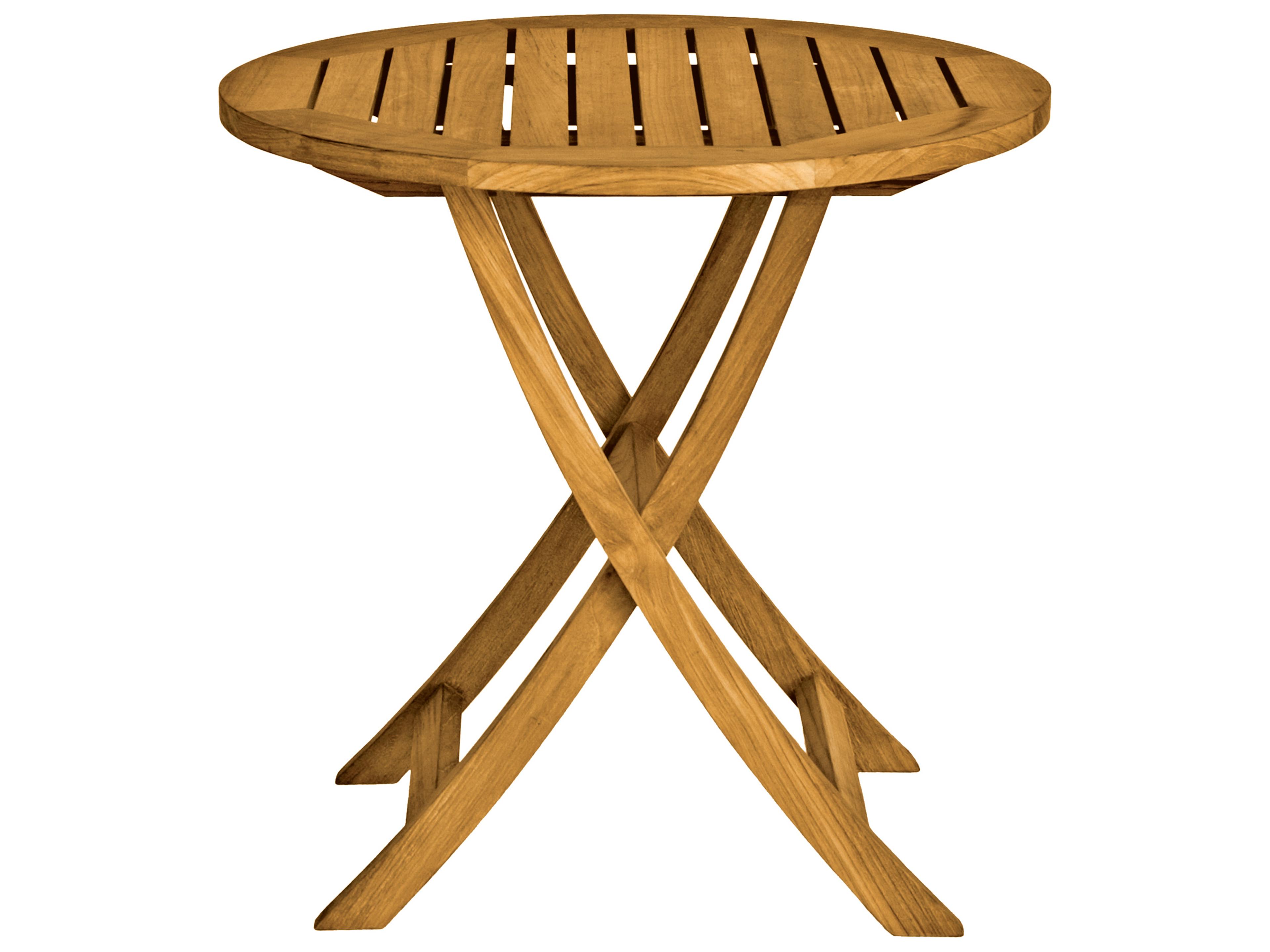 Cambridge Teak Round Folding Cafe Table