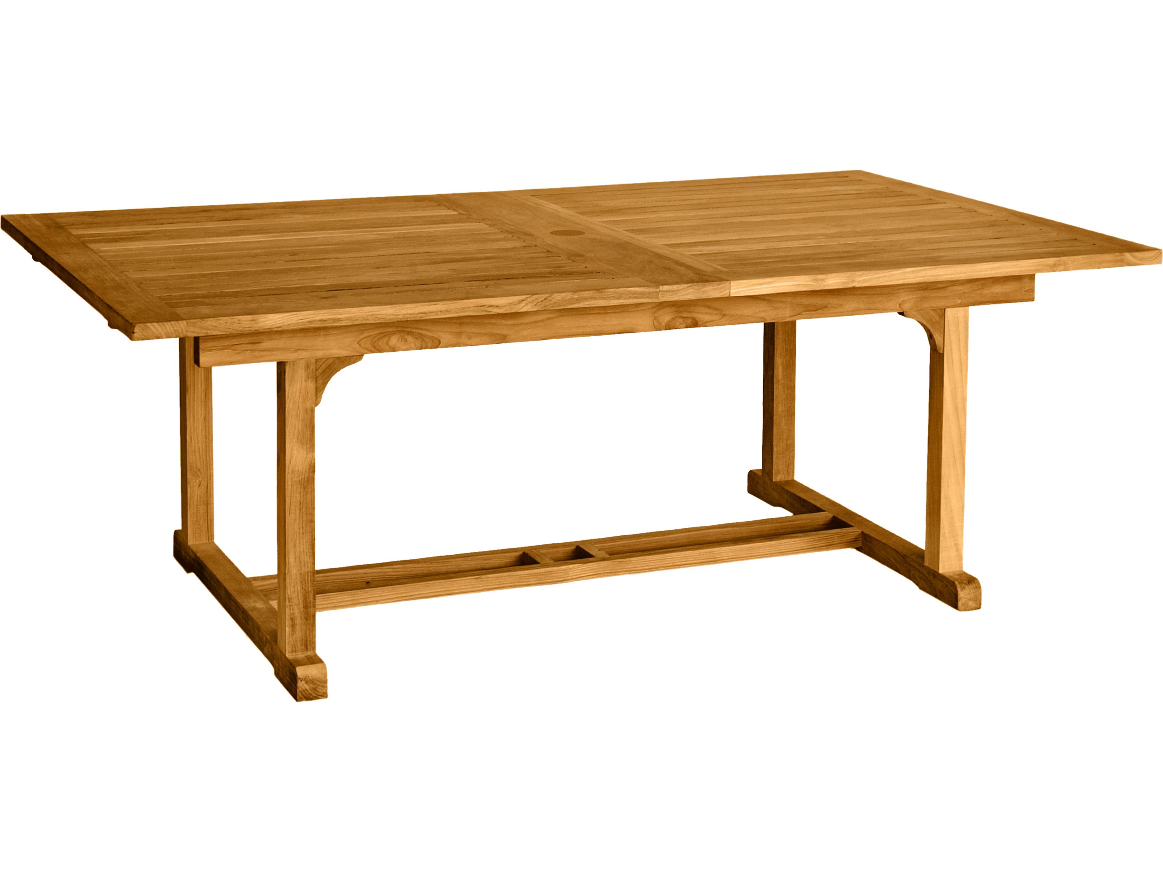Three Birds Casual Chelsea Teak Rectangular Extendable Table