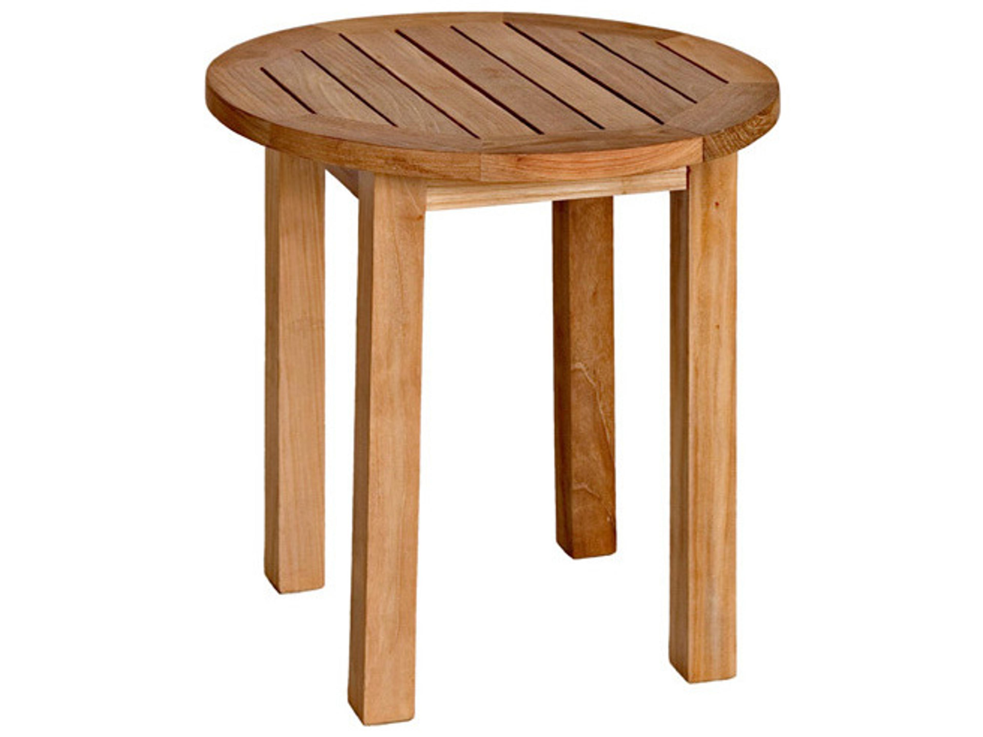 Canterbury Teak Round Outdoor End Table