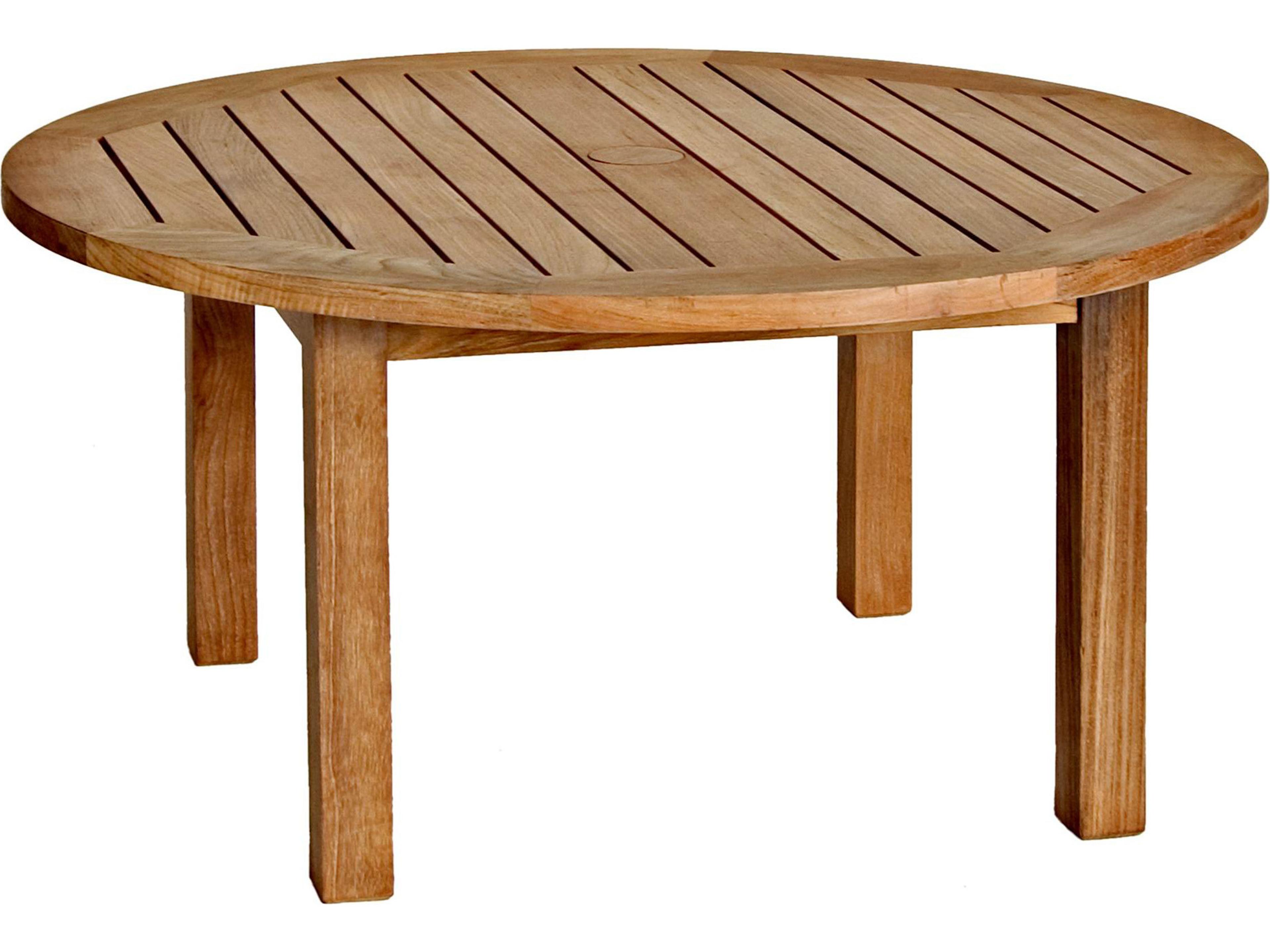 Canterbury Teak Round Outdoor Patio Coffee Table