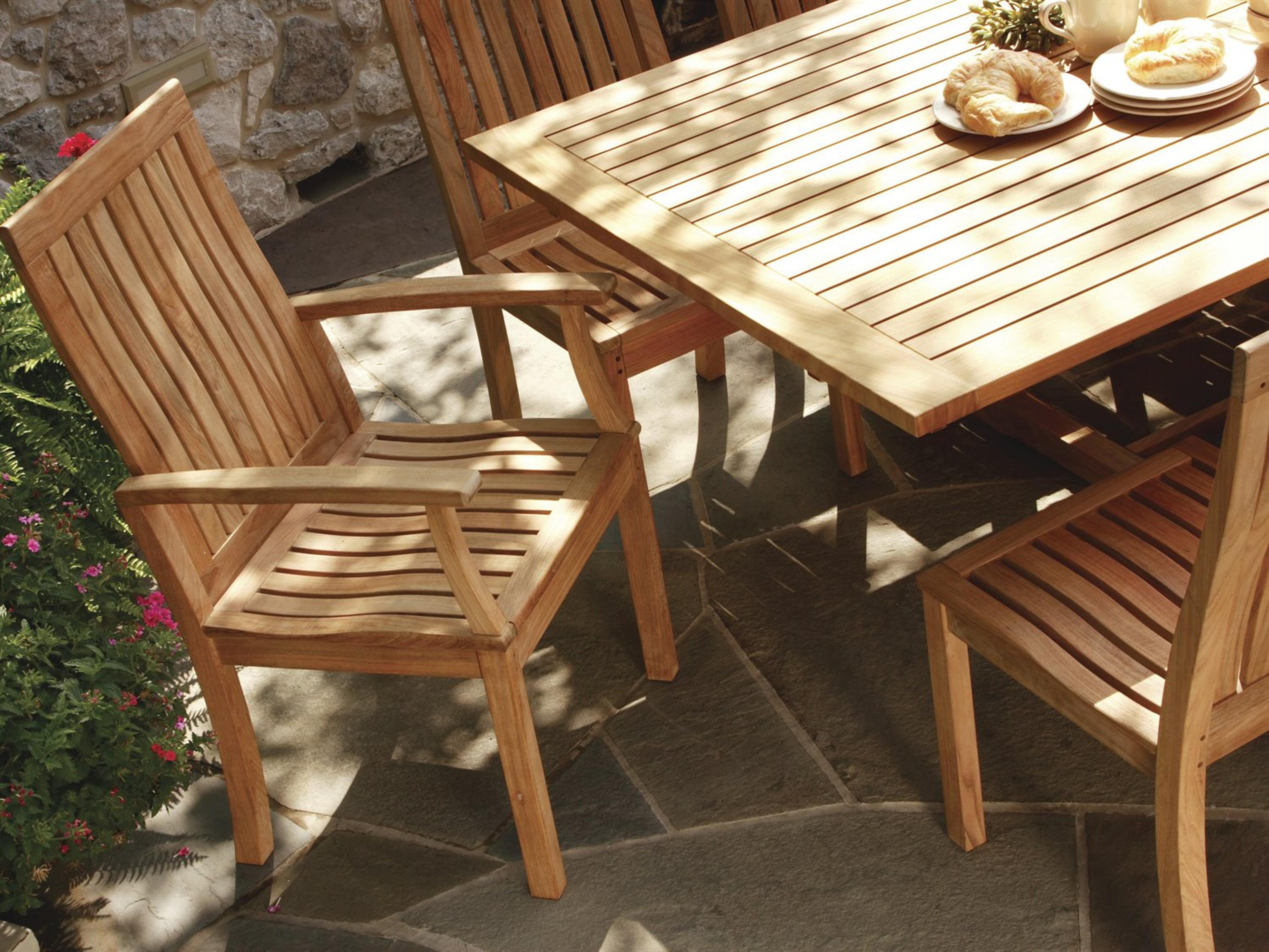Monterey Natural Teak Outdoor Patio Dining Set