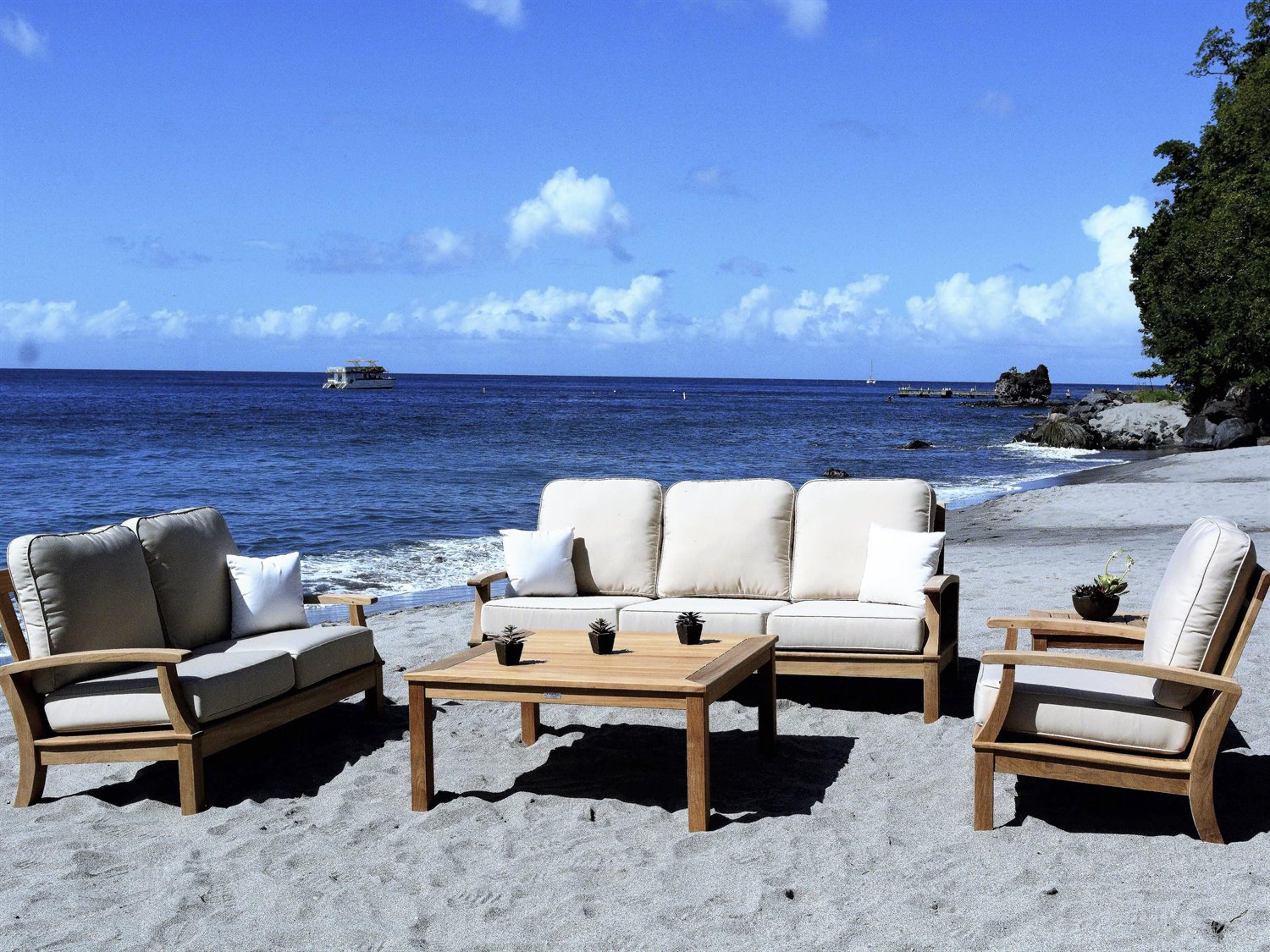 Monterey Natural Teak Outdoor Lounge Set