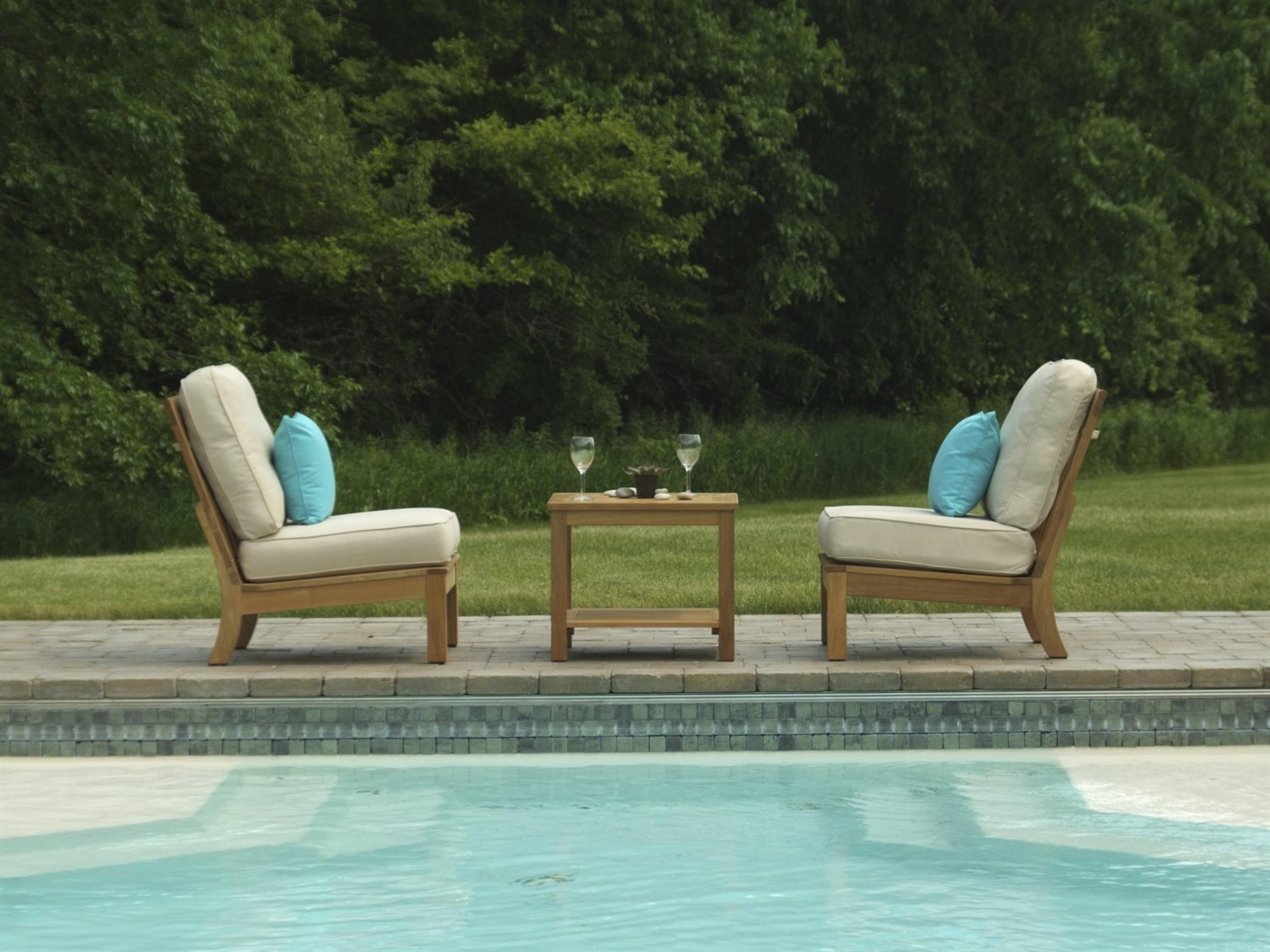 Monterey Natural Teak Outdoor Patio Lounge Set