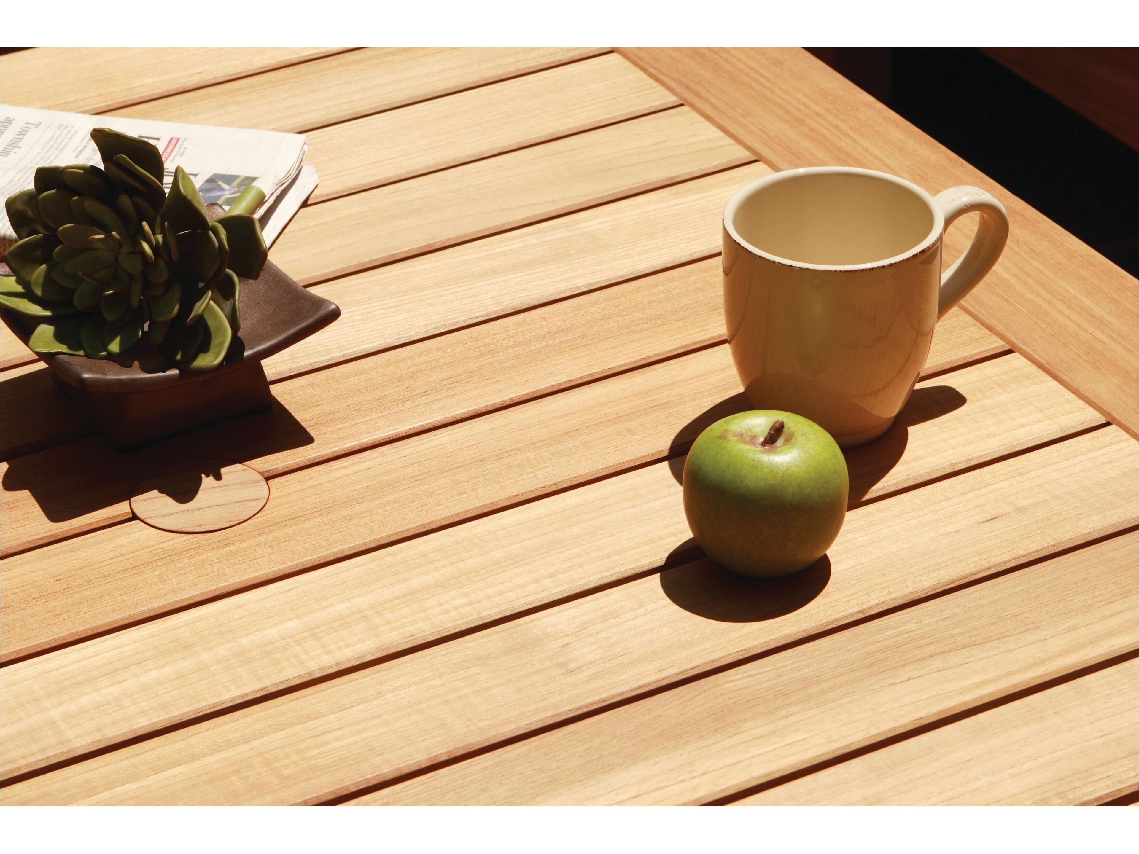 Three Birds Casual Newport Teak Square Outdoor Coffee Table