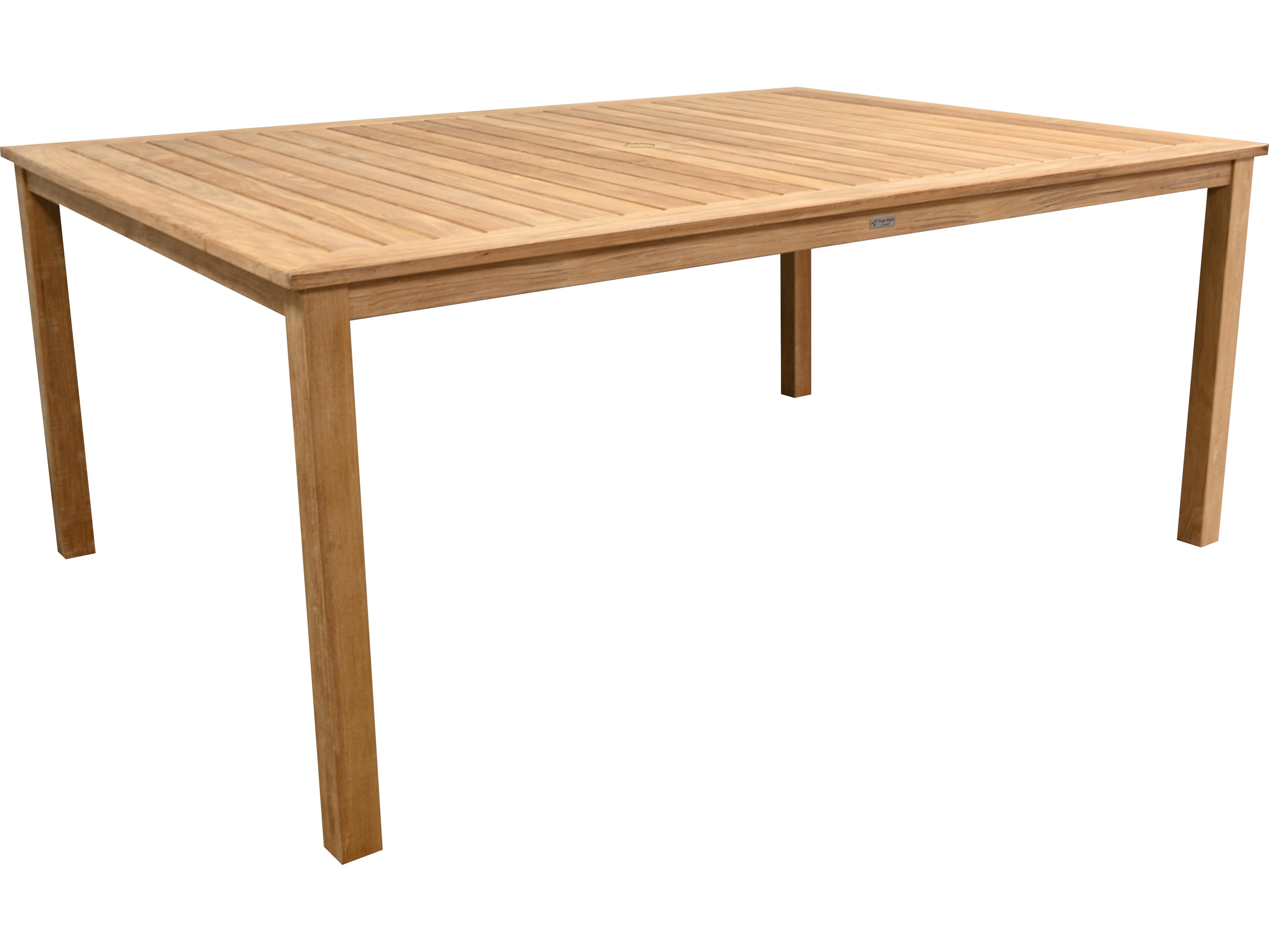 Newport Teak Natural Rectangular Counter Height Dining Table
