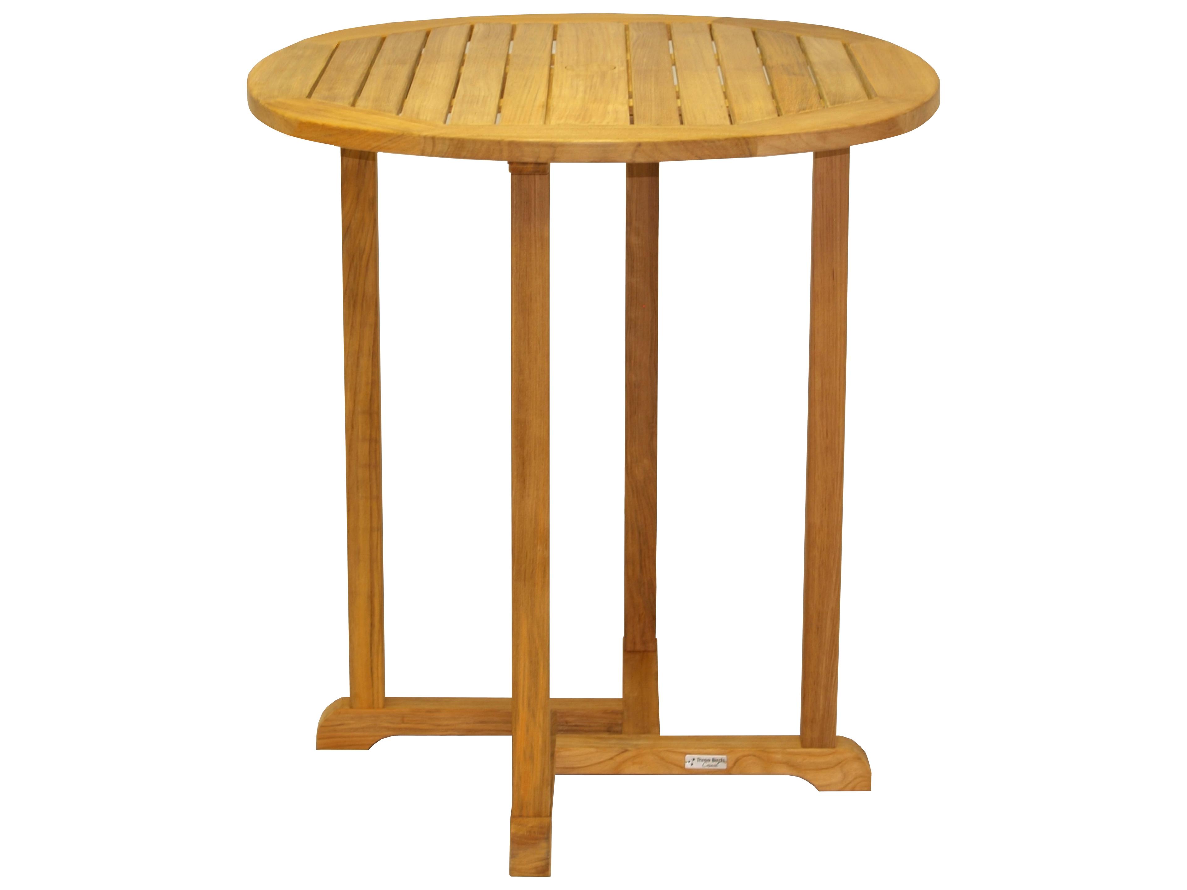 Oxford Teak Round Outdoor Bar Table