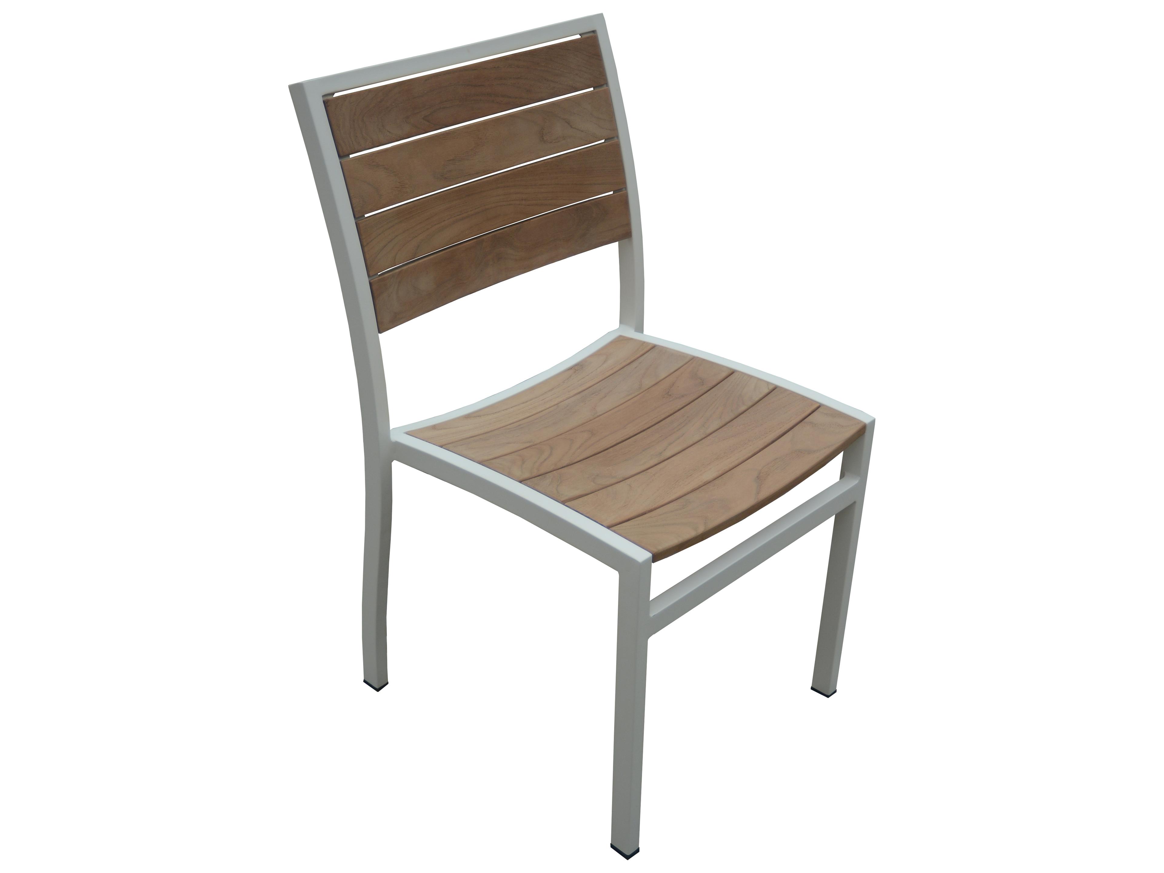 Three Birds Casual SoHo Teak Stacking Side Chair