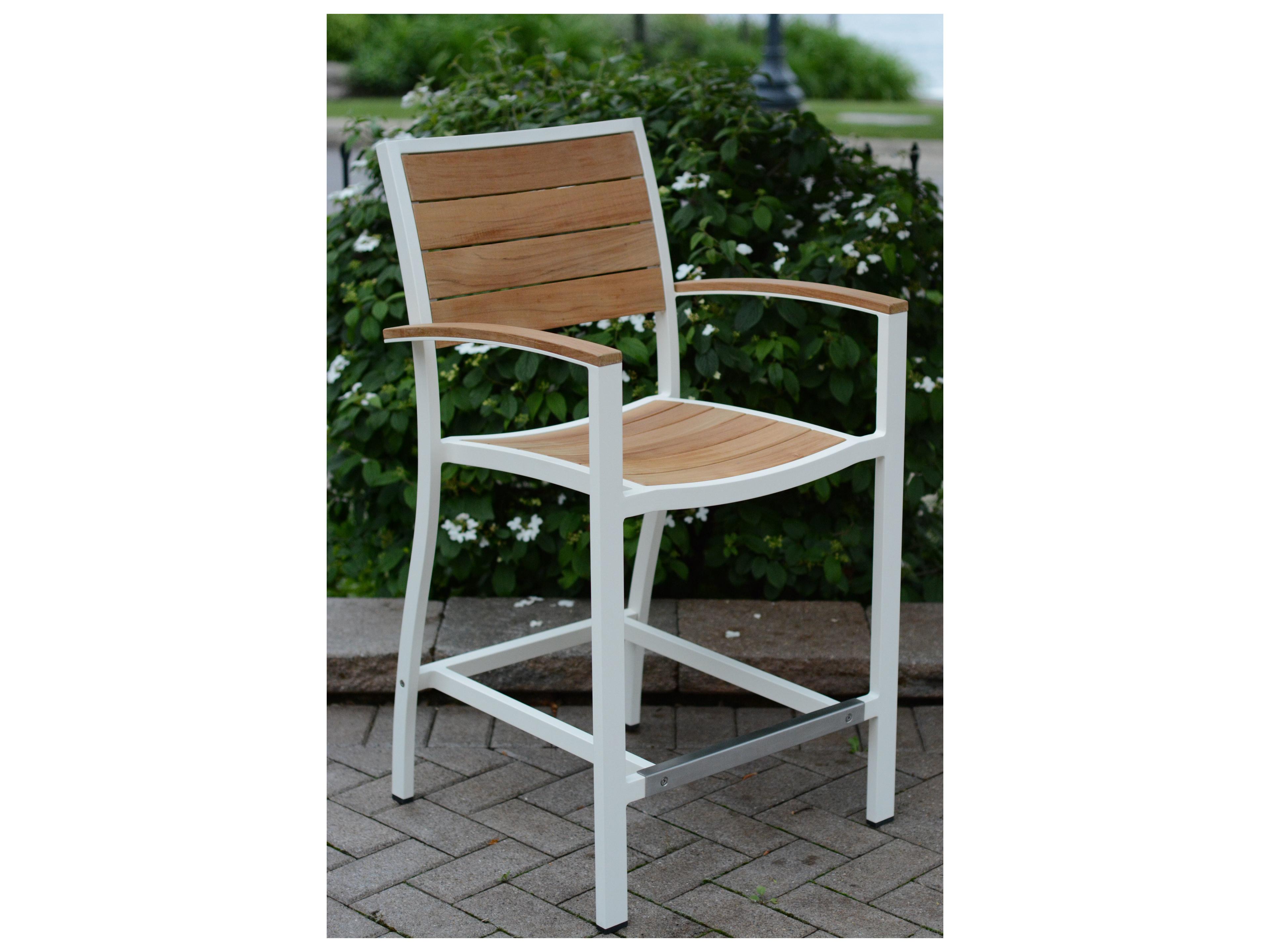 Three Birds Casual SoHo Teak Counter Height Armchair